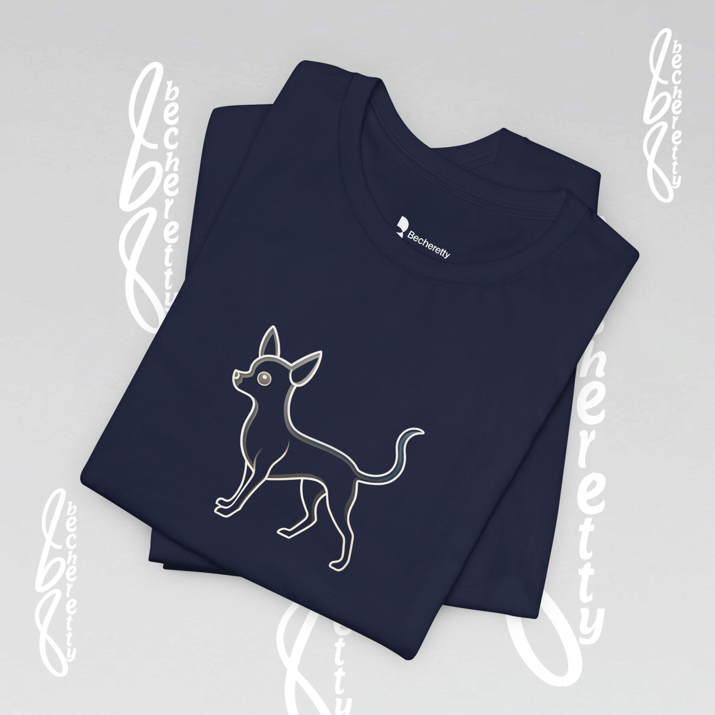 Chihuahua T-Shirt Unisex - Minimalist Art Graphic Becheretty - Trendy Tee - Casual Wear