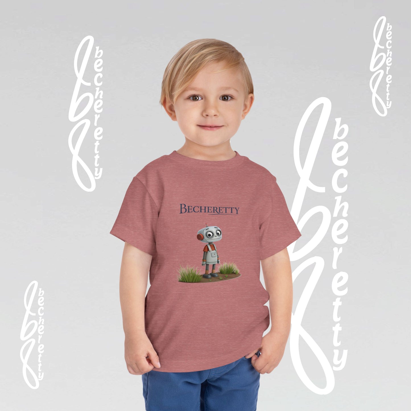 Toddler T'Shirt Short Sleeve - Cute Robot - Becheretty Graphic Design