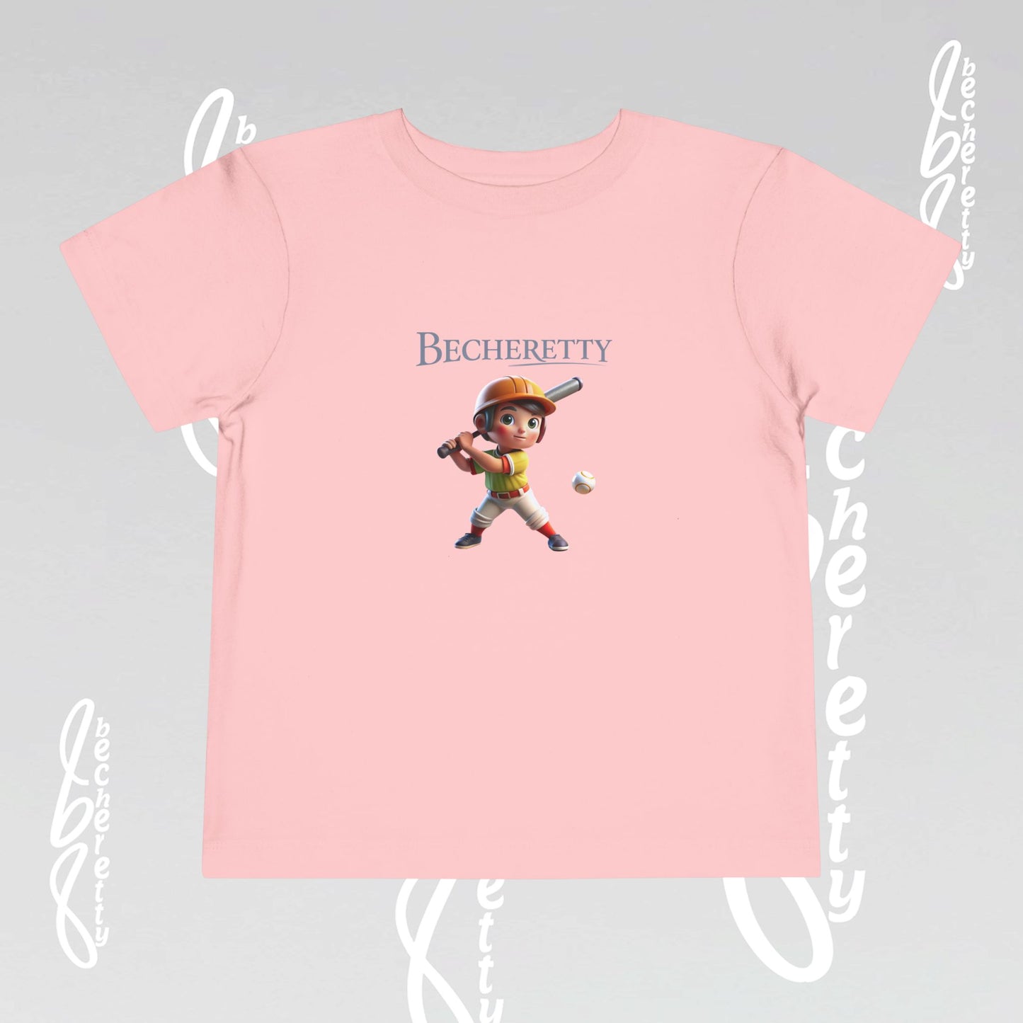 Toddler T-Shirt - Baseball Graphic Becheretty - Day Game, birthday gift - Summer