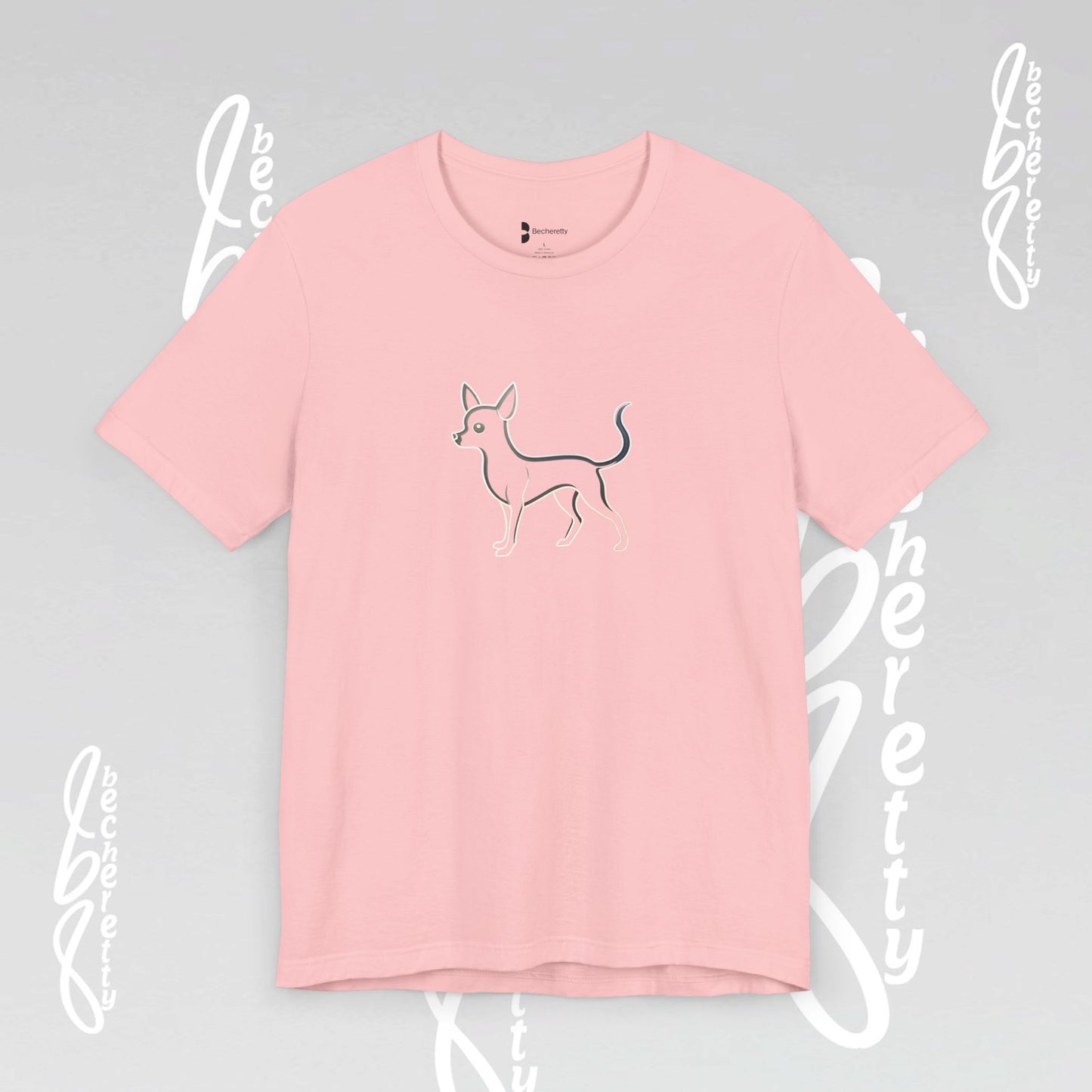 Chihuahua T-Shirt Unisex - Minimalist Art Graphic Becheretty - Trendy Tee - Casual Wear