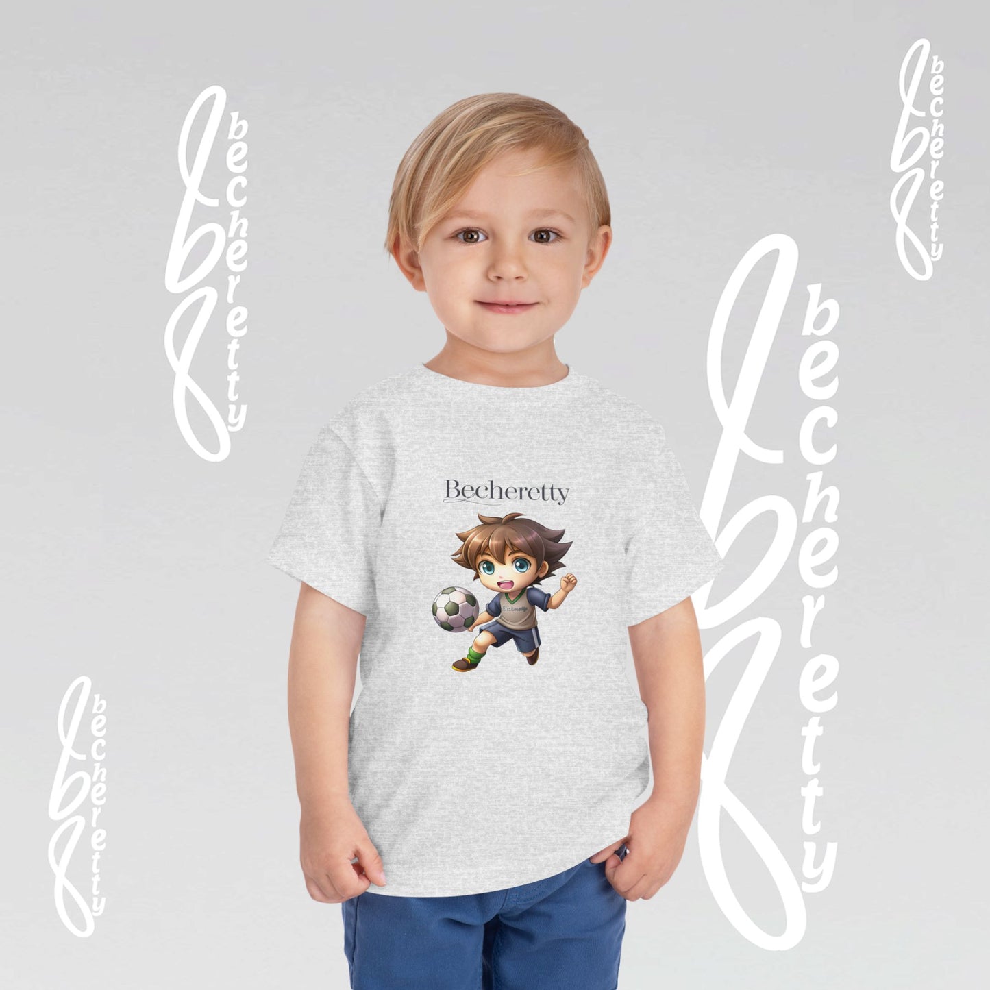 Toddler T'Shirt - Fun Graphic Becheretty - Perfect for Soccer Lovers - Kids Casual Wear