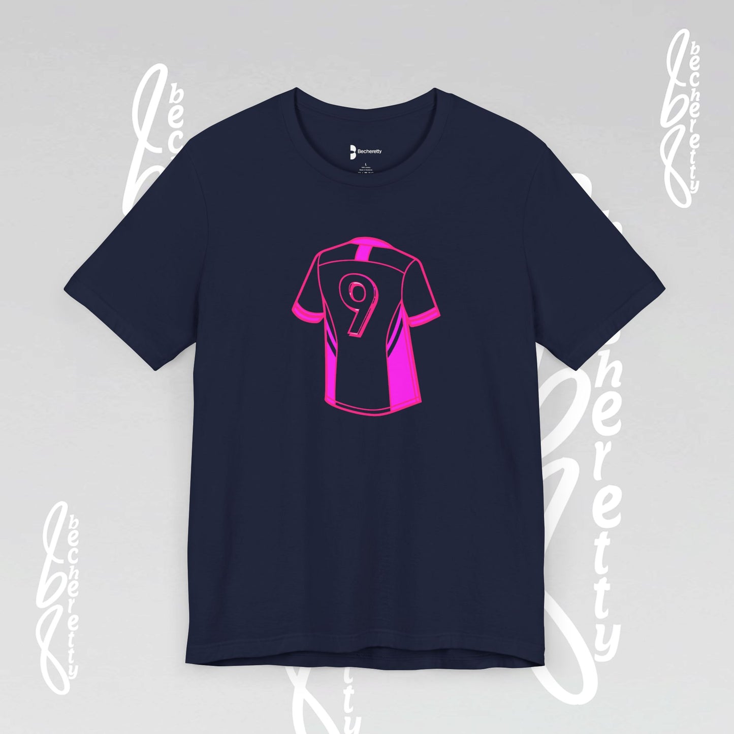 Soccer T-Shirt Number 9 - Unisex - Graphic Becheretty - Perfect Gift for Soccer Lovers - Casual Wear