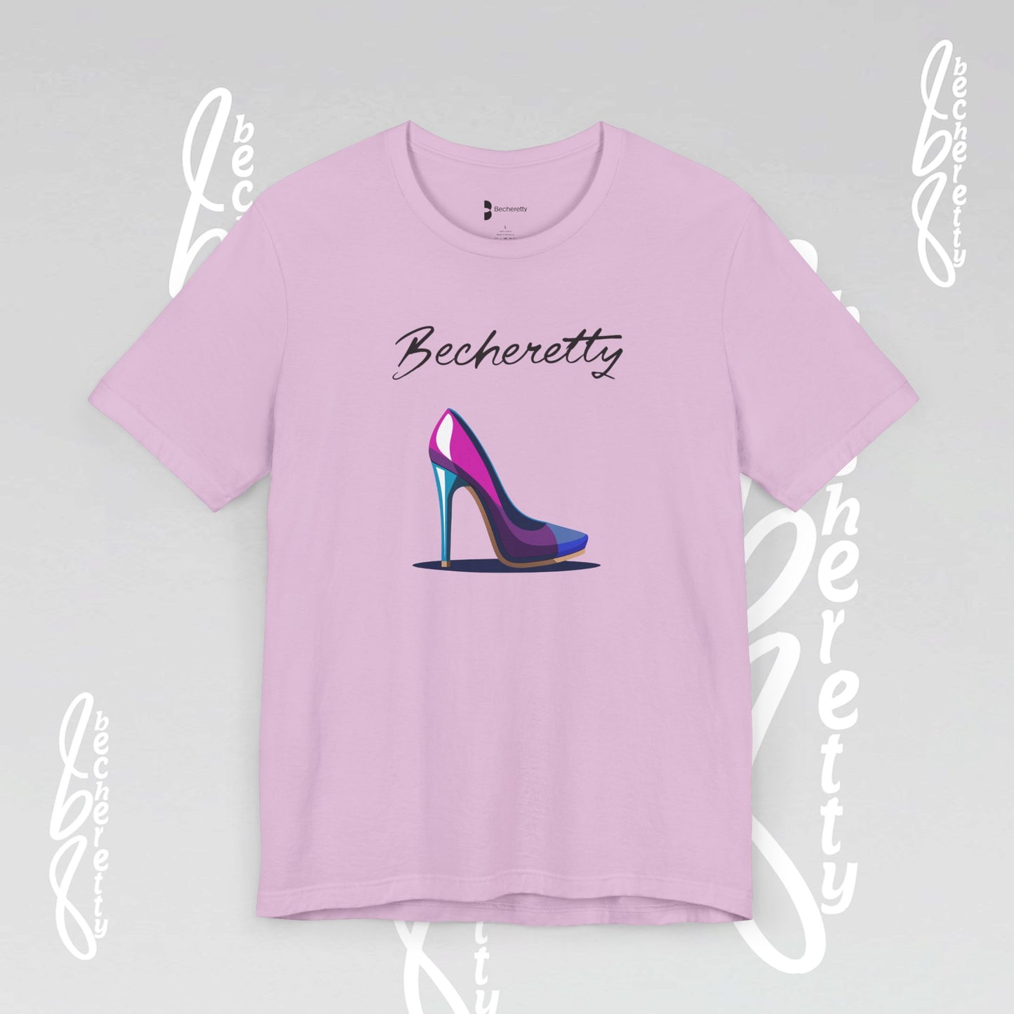 Trendy Graphic T-Shirt Becheretty - Futuristic High Heel Design, Fashion, Casual Wear