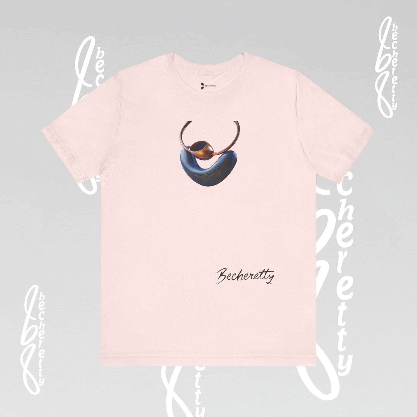 Necklace - Artistic design - T-Shirt short sleeve Becheretty- Fashion Casual Wear - Ideal Gift for Women