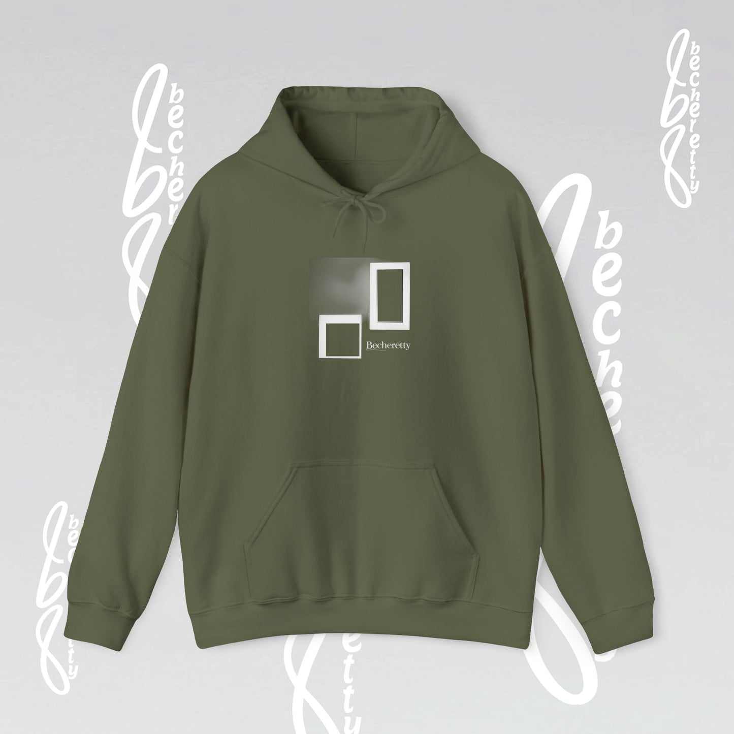 Graphic Hooded Becheretty - Art Minimalist - Unisex - Perfect for casual wear or lounging around the house