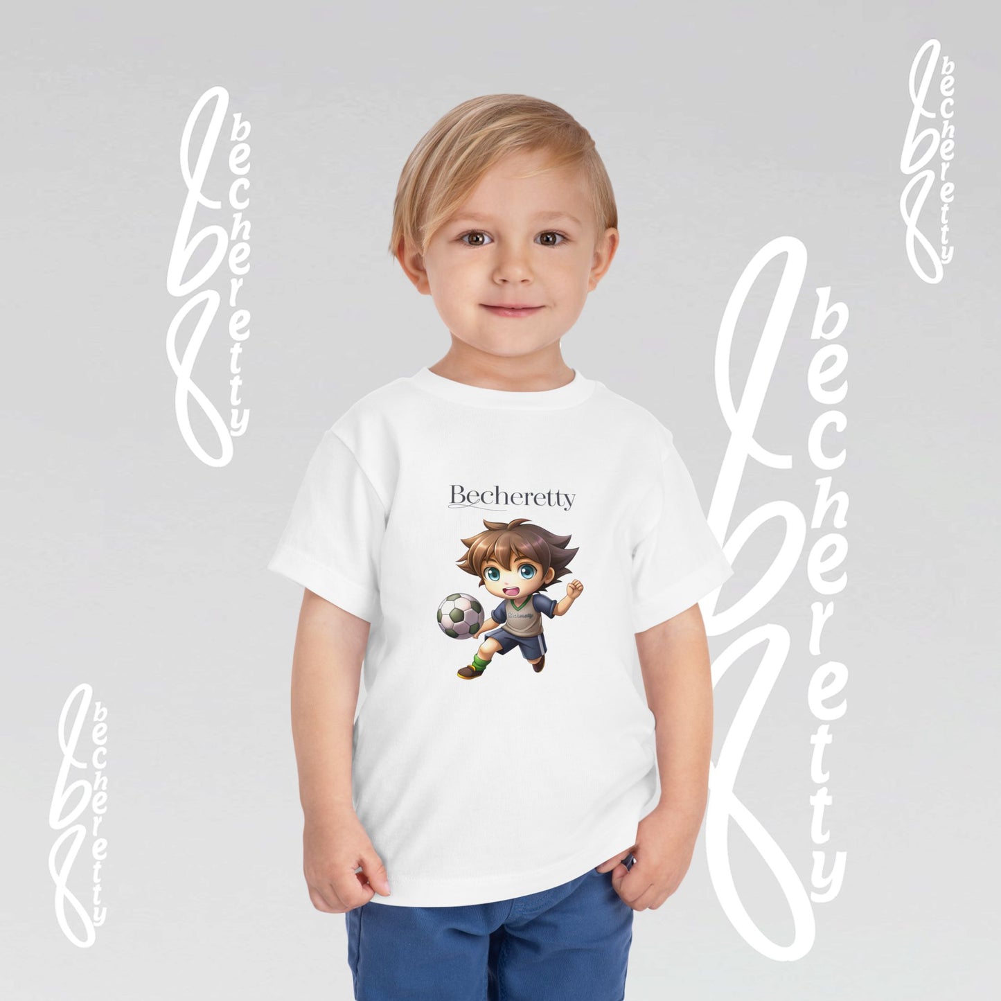 Toddler T'Shirt - Fun Graphic Becheretty - Perfect for Soccer Lovers - Kids Casual Wear