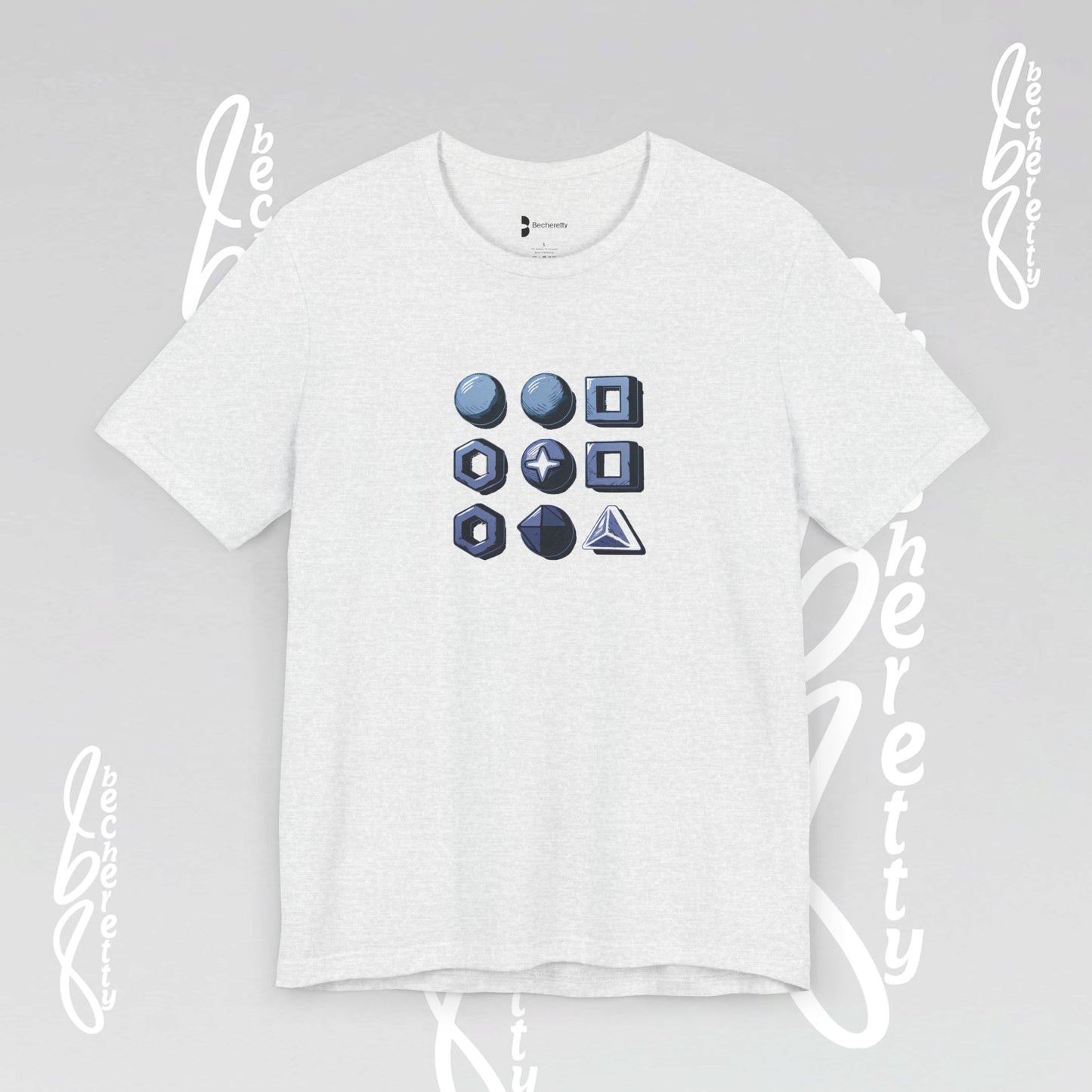 Graphic T-Shirt Becheretty - Short Sleeve, Unisex - Stylish Minimalist - Casual Wear