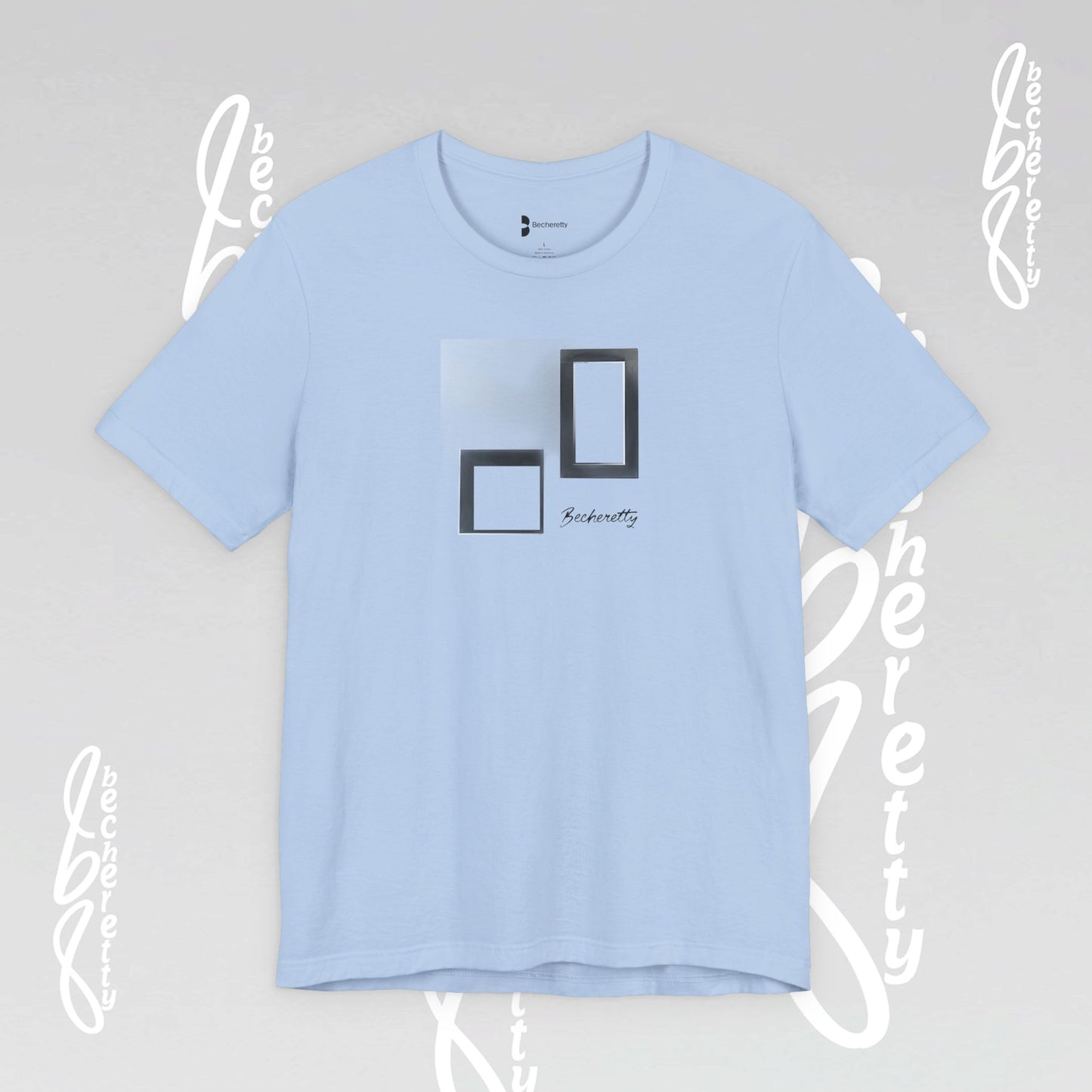 Minimalist Graphic Becheretty T-Shirt - Pixel Void Line - Modern Design for Art lovers - Casual Wear