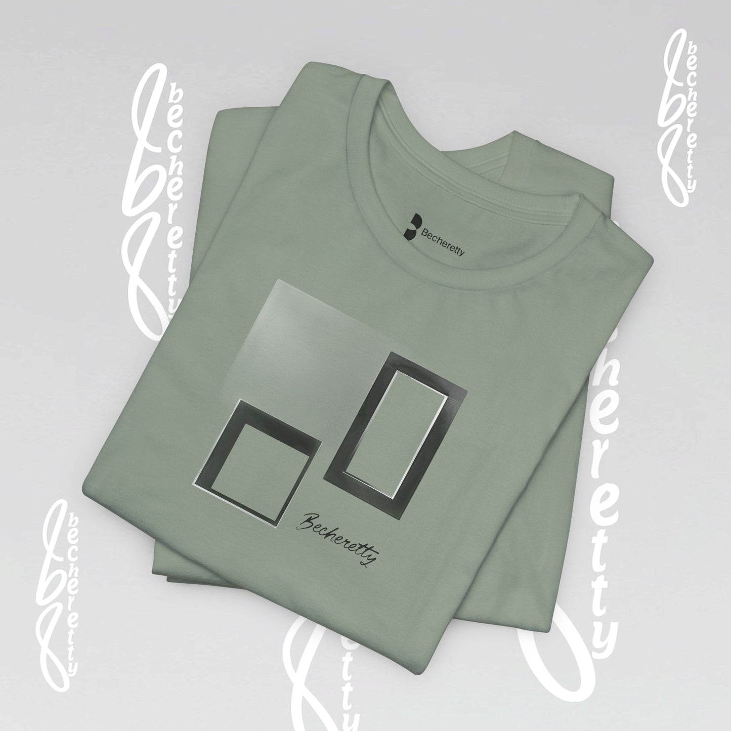 Minimalist Graphic Becheretty T-Shirt - Pixel Void Line - Modern Design for Art lovers - Casual Wear