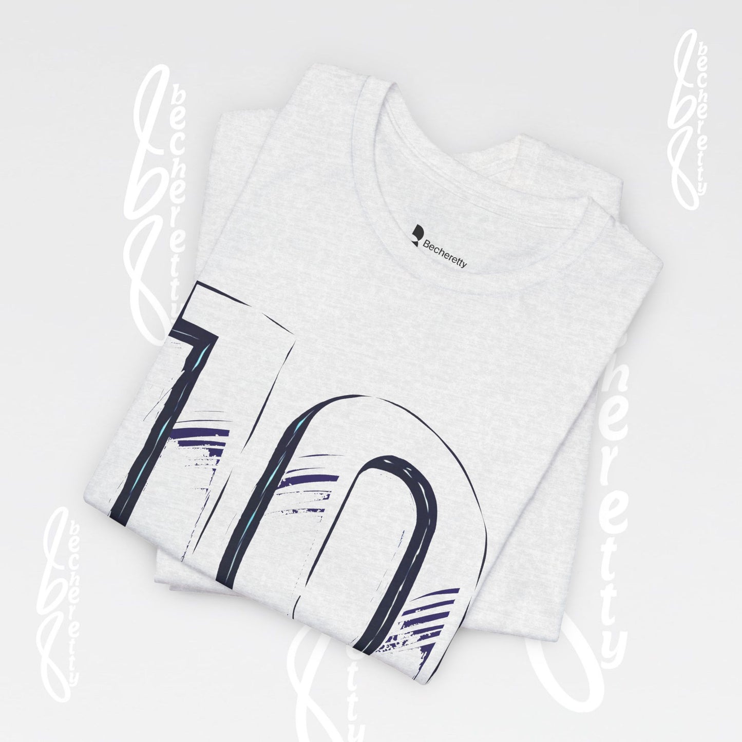 Stylish Unisex Tee - Number 10 - Casual Everyday Wear, Unique Gift Sports Lovers, Becheretty Graphic, Team Spirit
