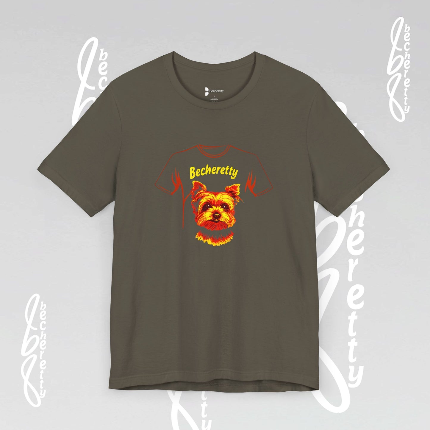 Yorkshire Graphic Tee Becheretty - Artistic Design for Yorkie Lovers & Best gift for them