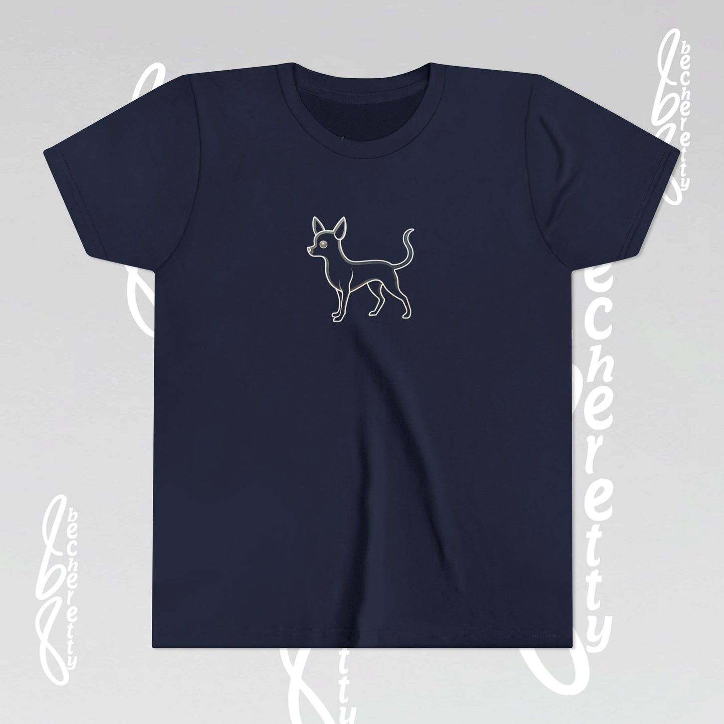 Youth T'Shirt - Graphic Chihuahua - Minimalist Art Becheretty