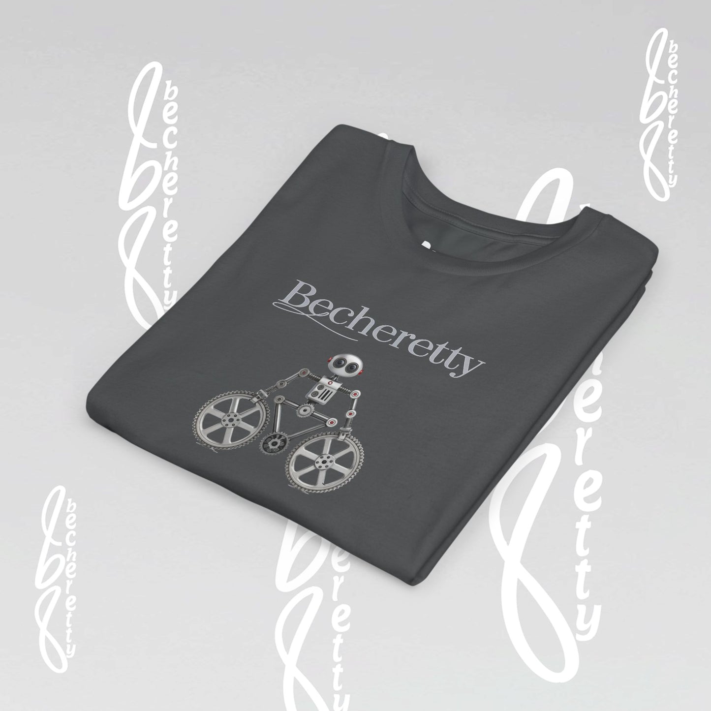 Youth T'Shirt - Becheretty Graphic Design - Cool Robot Bicycle - Perfect for Bike Lovers