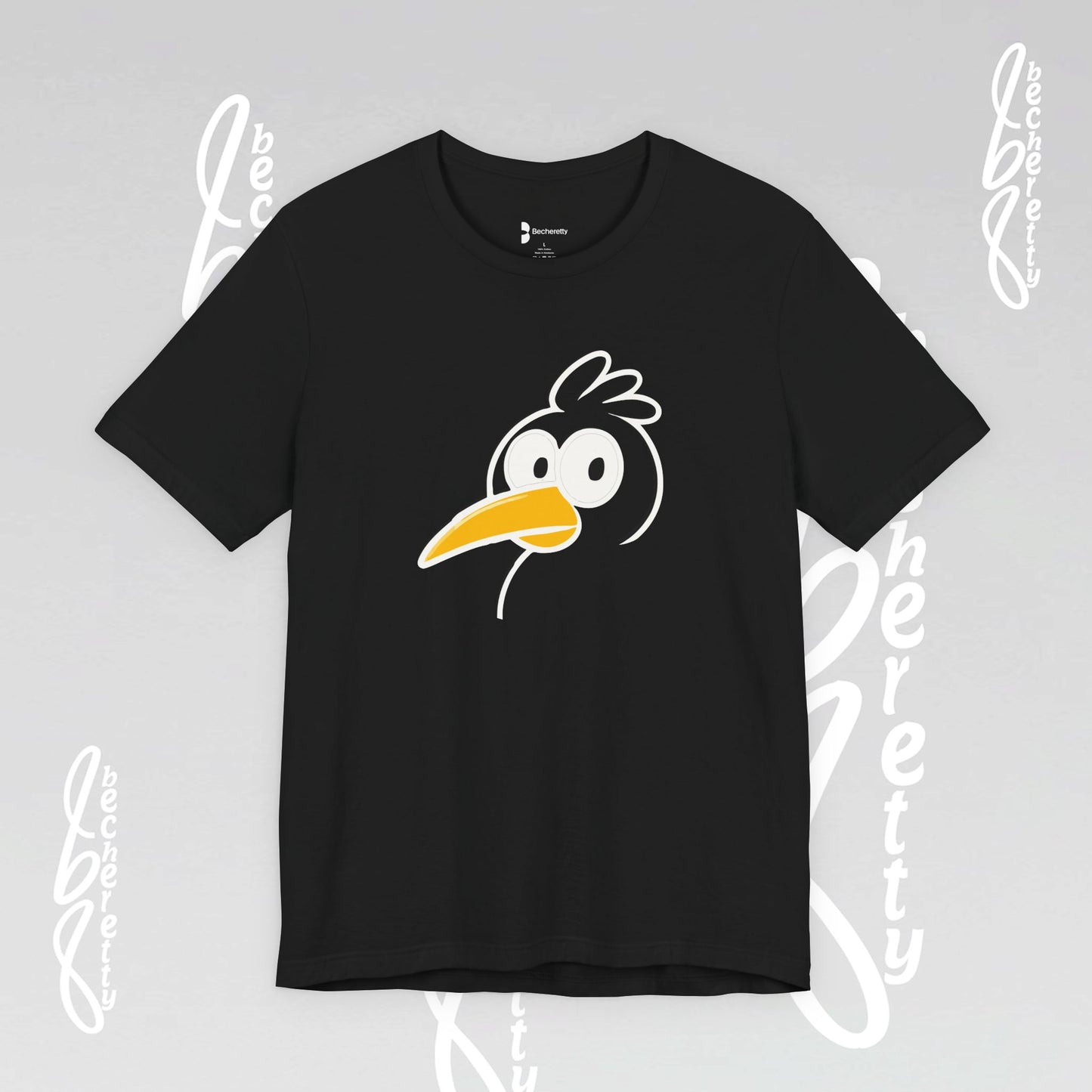 Artistic Minimalist Graphic Becheretty T-shirt - Inspired by a child's drawing - Every Mind Can Fly - Celebrating Neurodiversity.