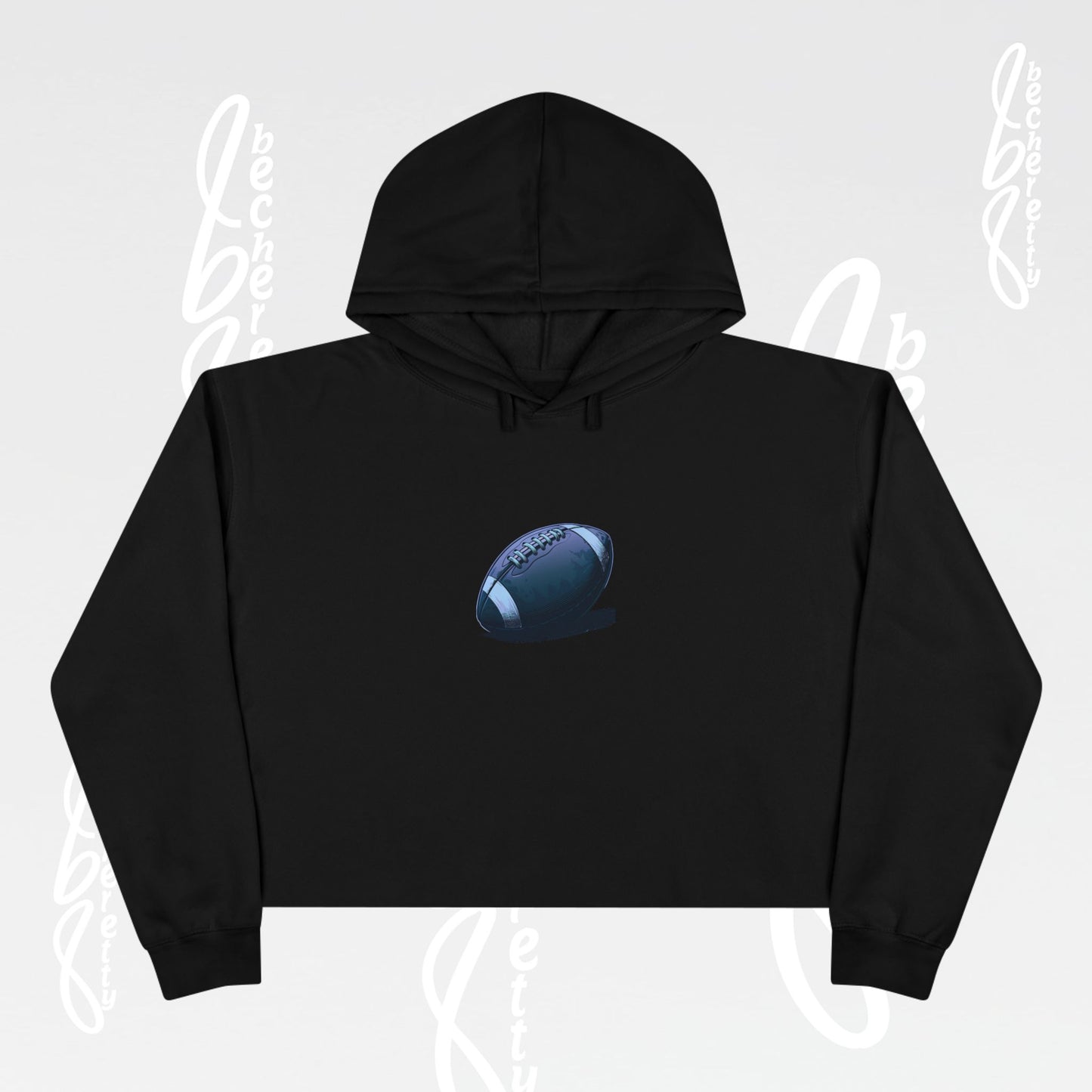 Football Lover’s Crop Hoodie - Becheretty Design - Casual Outfit, Game Day Gift, Athletic Wear, Football Merchandise