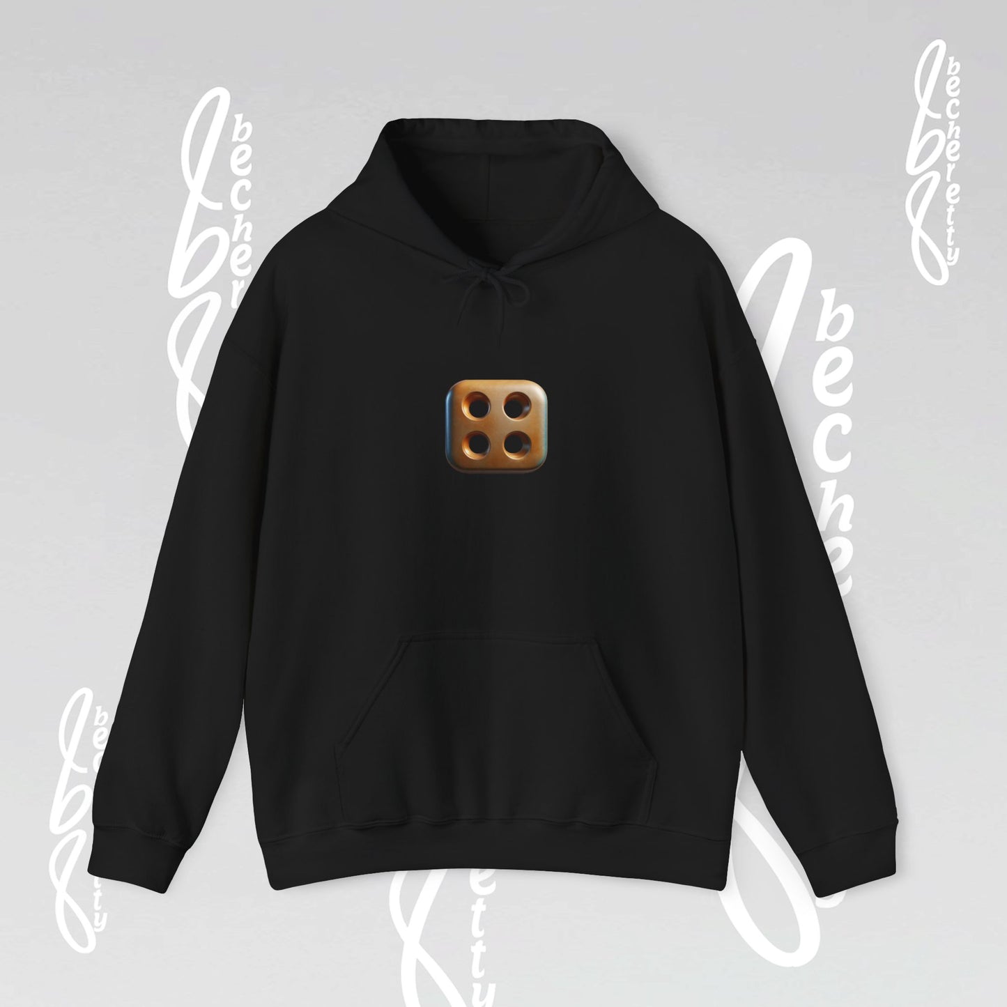 Graphic Unisex Hoodie Becheretty - Original Artistic Dice Design - Art Minimalist