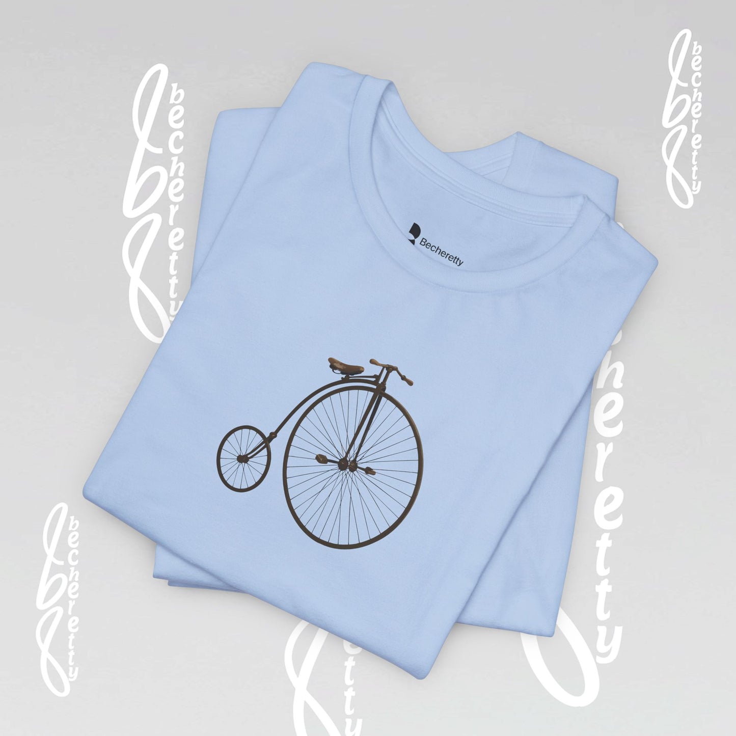 Retro Bicycle Graphic Tee Becheretty - Unisex Cotton T-Shirt, Perfect for Cycling Enthusiasts, Casual wear