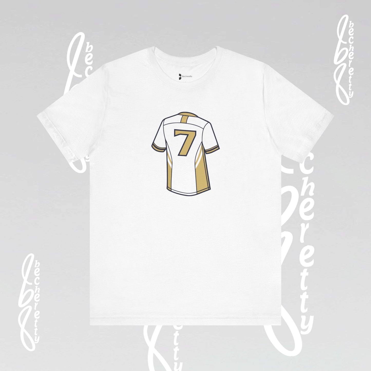 Soccer T-shirt - Number 7 - Unisex - Minimalist graphic Becheretty - Casual Wear - Team Spirit