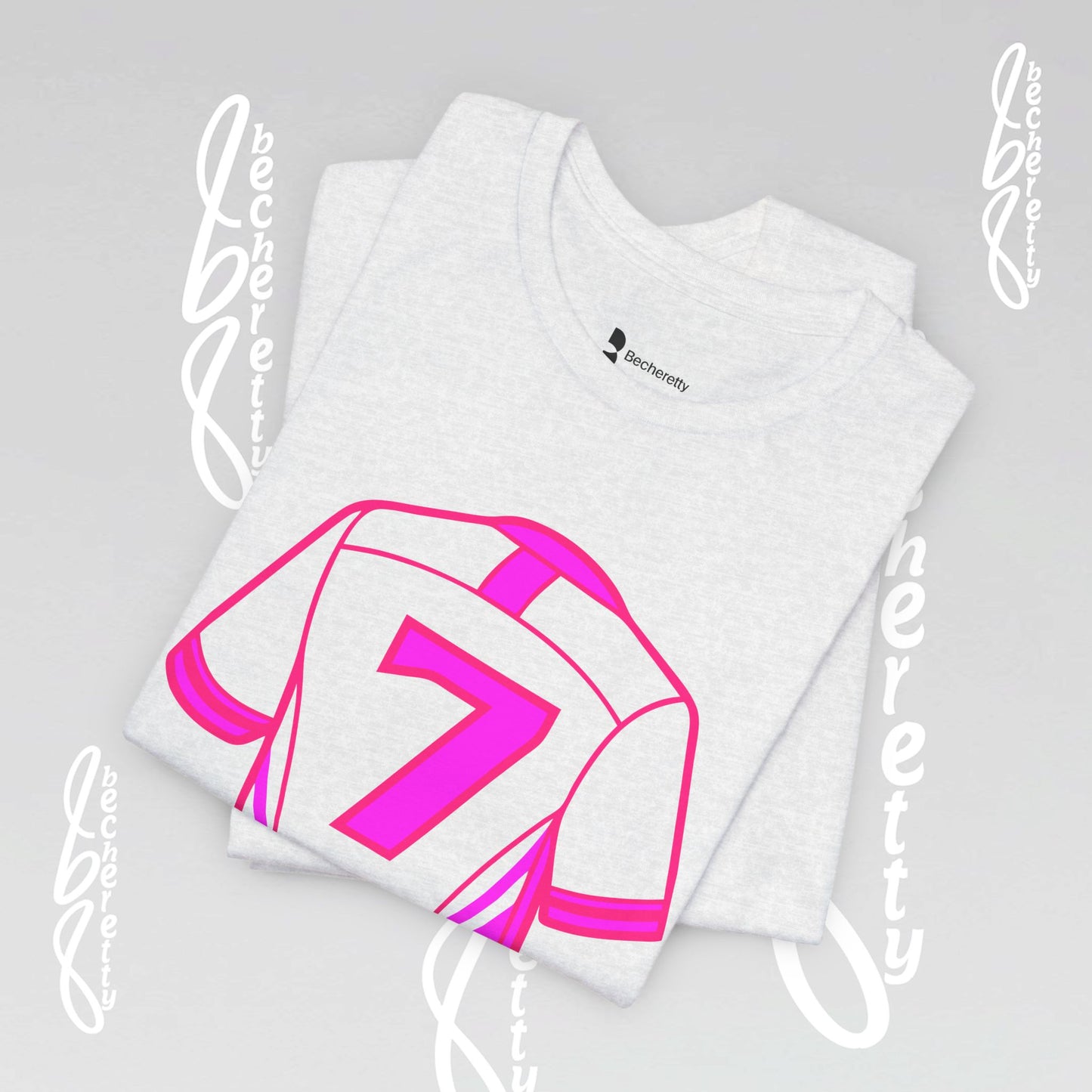 Soccer T-Shirt Number 7 - Unisex Graphic Design Minimalist Becheretty - New style of t-shirt for soccer fans