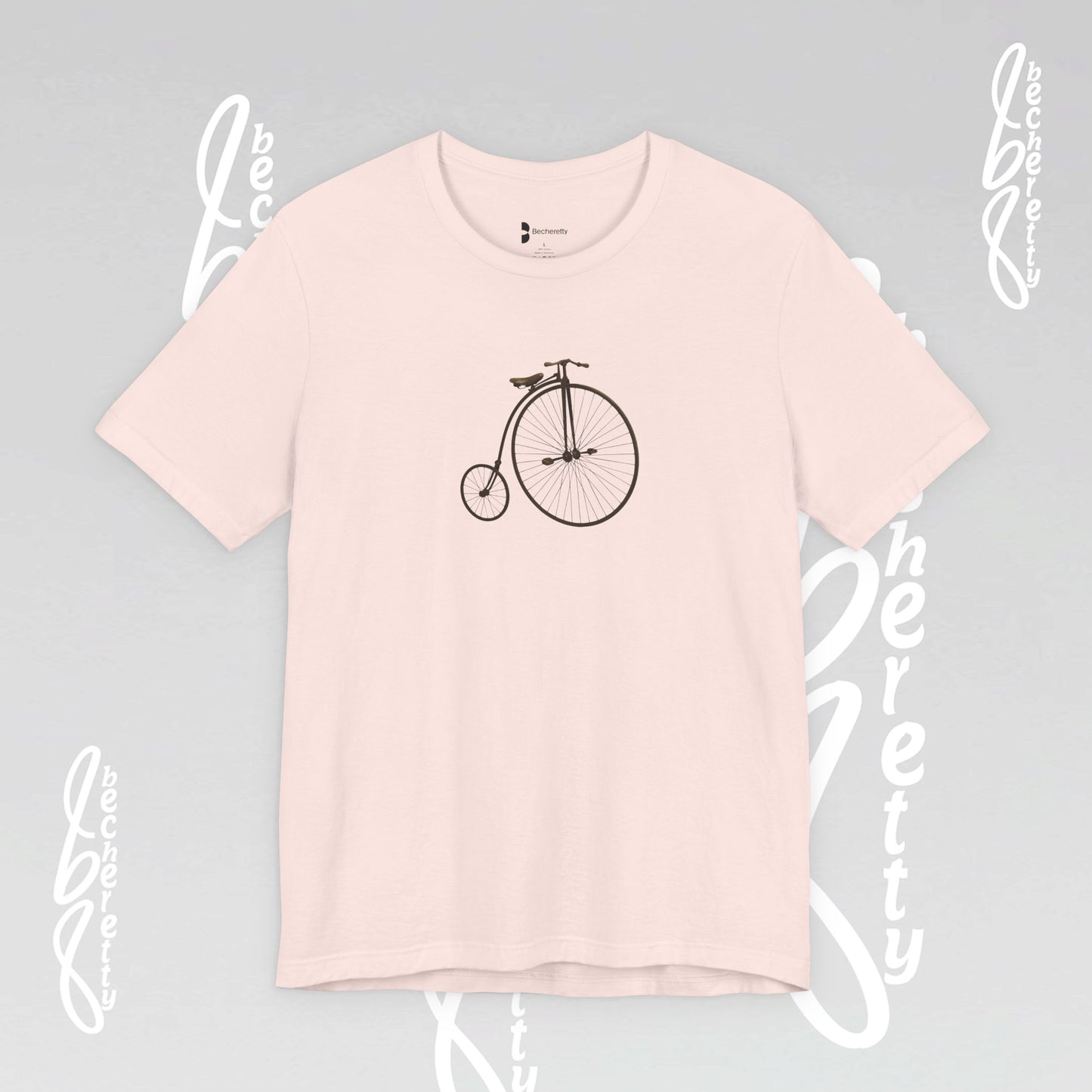 Retro Bicycle Graphic Tee Becheretty - Unisex Cotton T-Shirt, Perfect for Cycling Enthusiasts, Casual wear