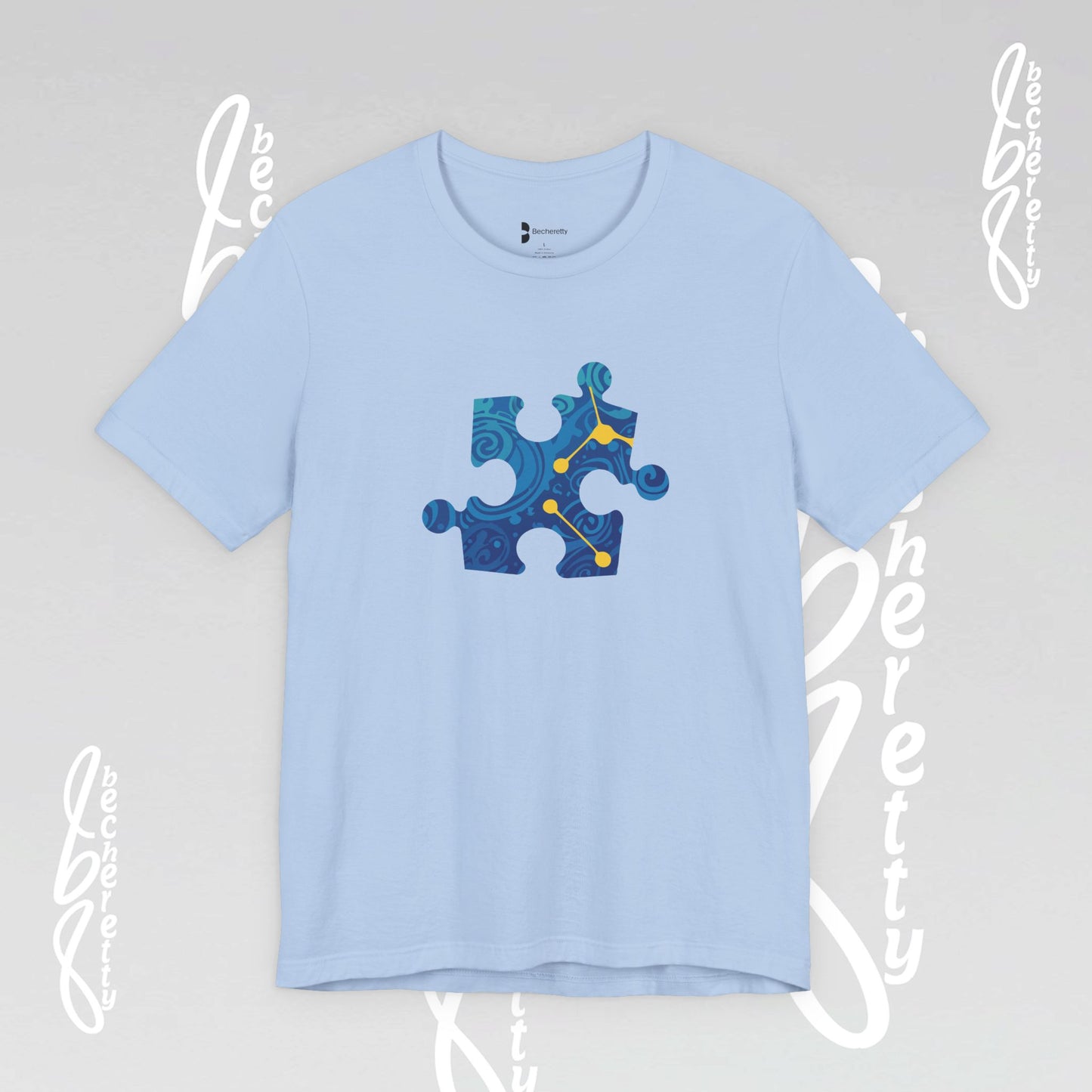 Support Autism awareness Puzzle Graphic Becheretty - Dress for a difference, casual wear