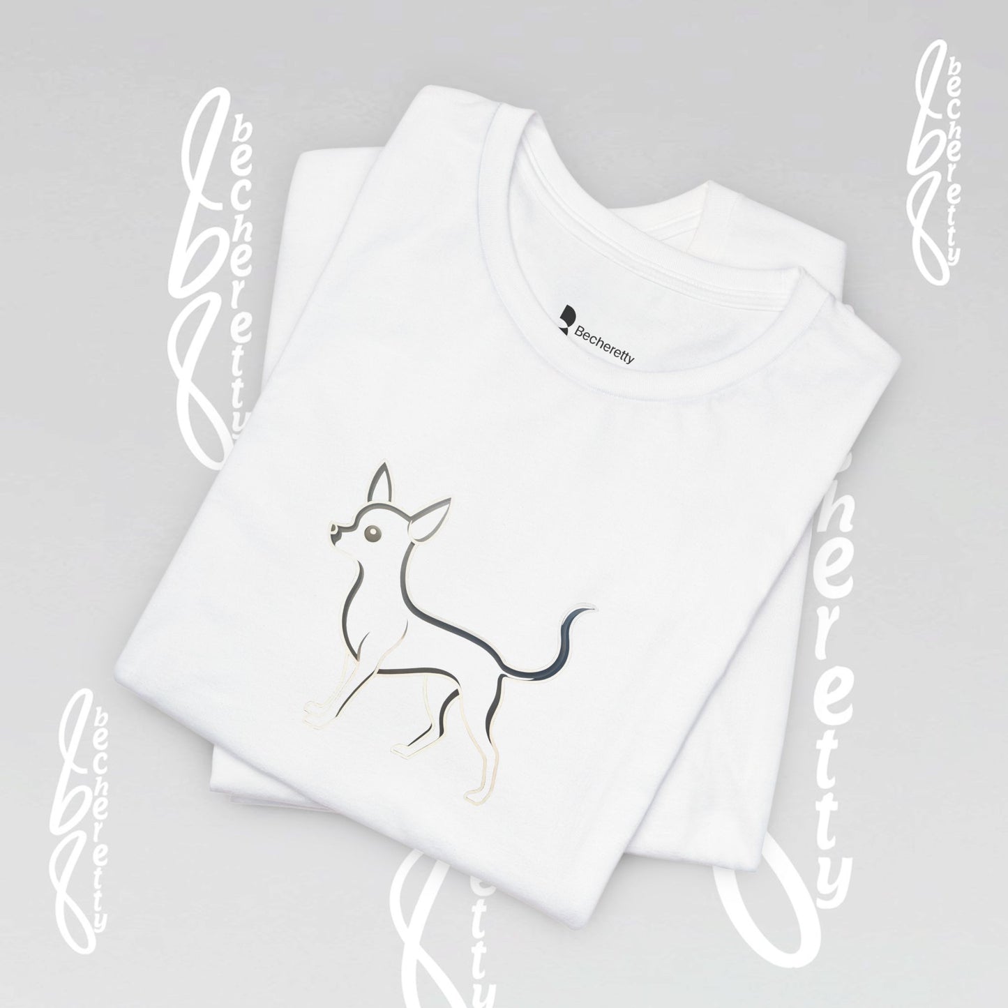 Chihuahua T-Shirt Unisex - Minimalist Art Graphic Becheretty - Trendy Tee - Casual Wear