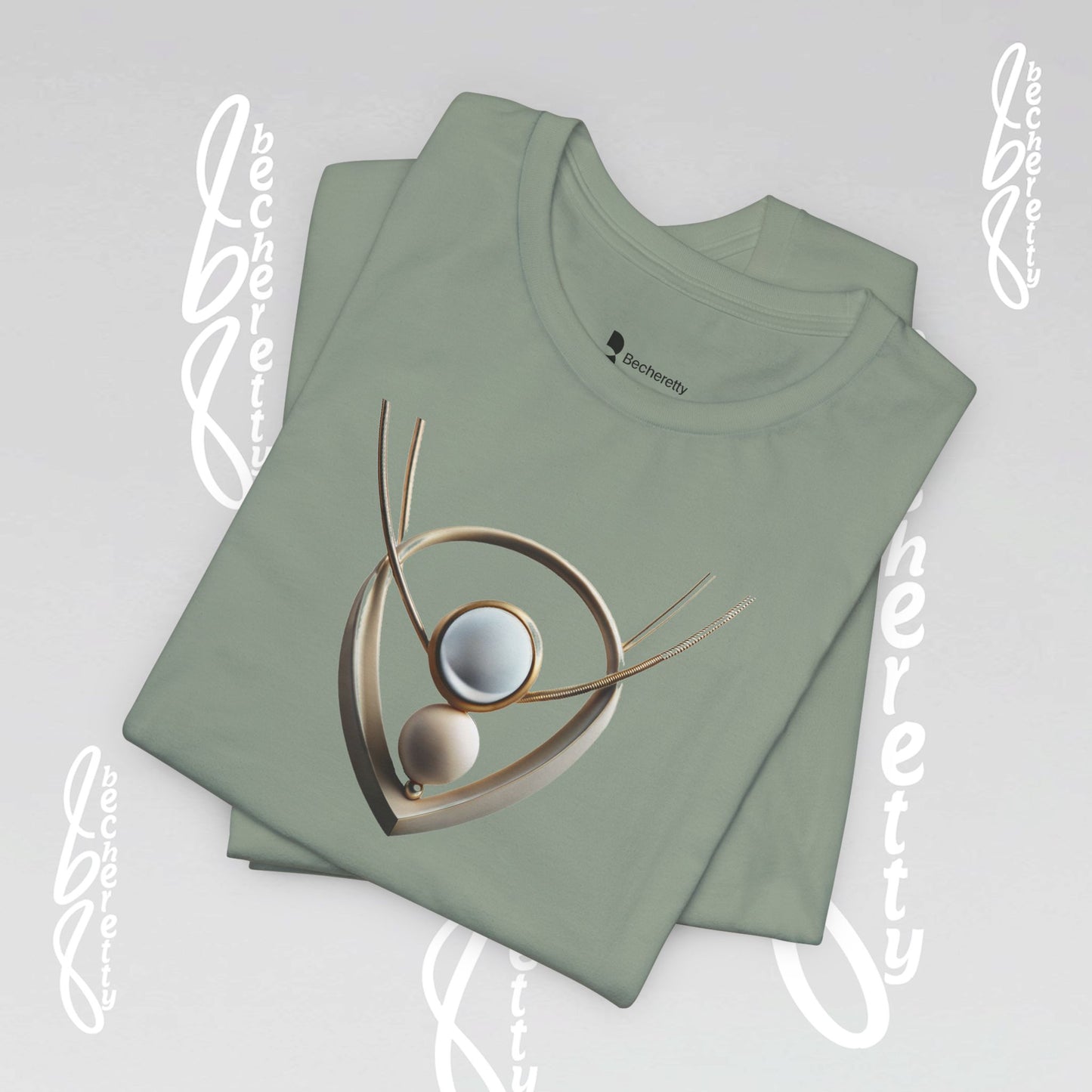 Artistic Necklace - Graphic Tee Becheretty – Unique Design - Casual wear - Women's Perfect Gift