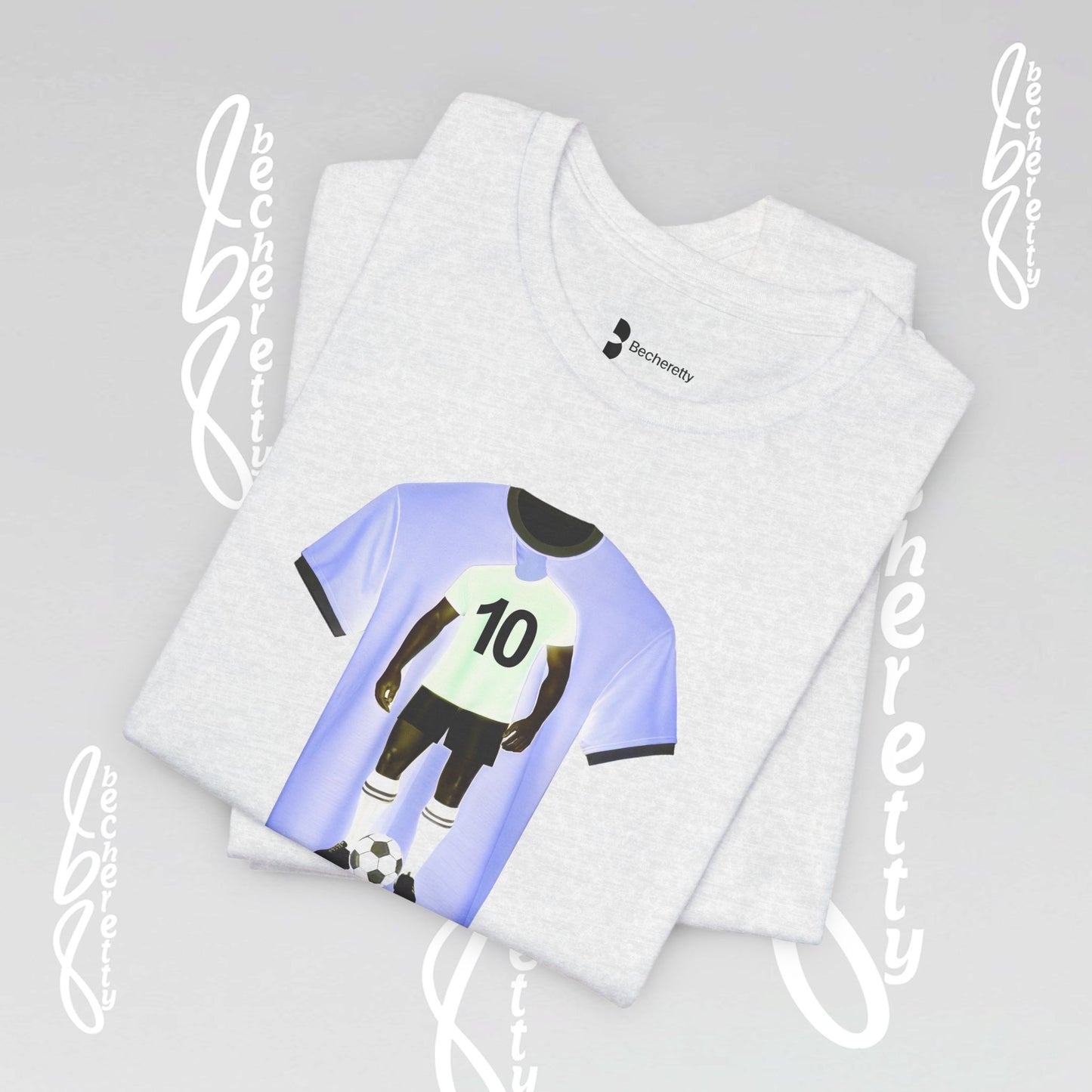 Soccer T-Shirt Number 10 - Becheretty Graphic Minimalist - Men Women Apparel - Gift for Fans