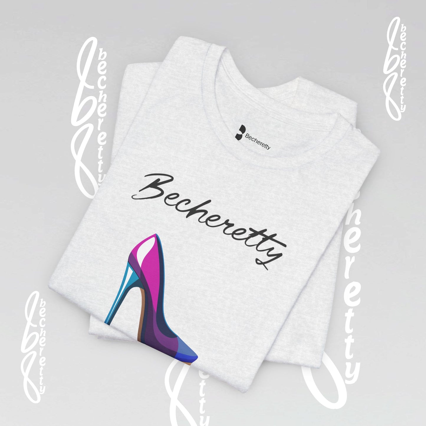 Trendy Graphic T-Shirt Becheretty - Futuristic High Heel Design, Fashion, Casual Wear