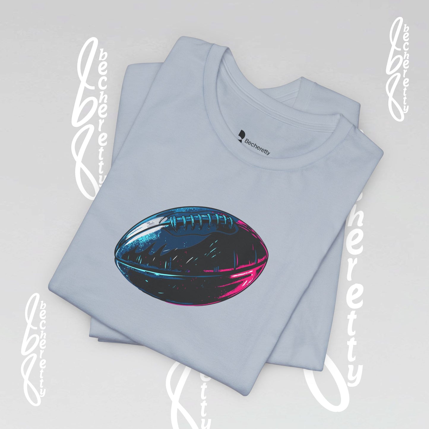 American Football T-Shirt - Art Graphic Becheretty. Game day, casual wear, unique design.