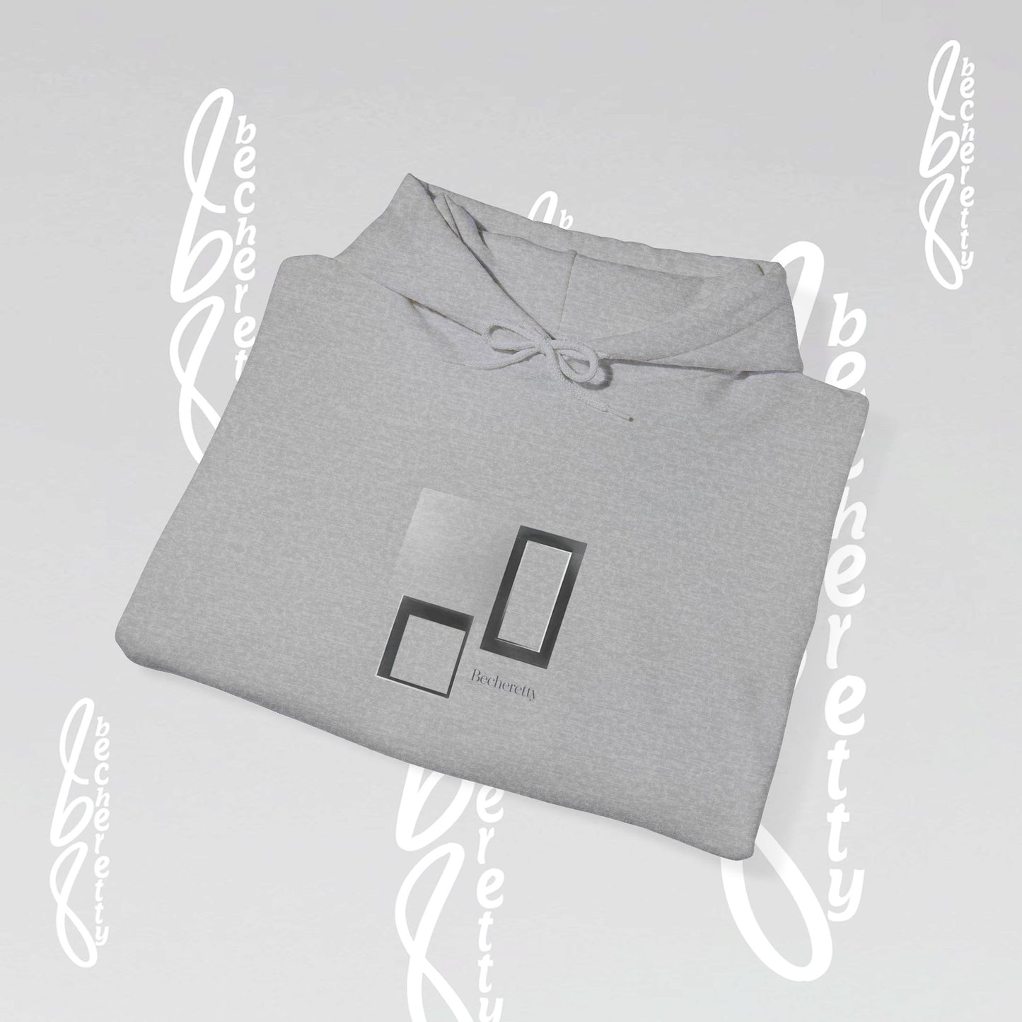 Hooded Minimalist Design Becheretty - Unisex, Pixel Void Line