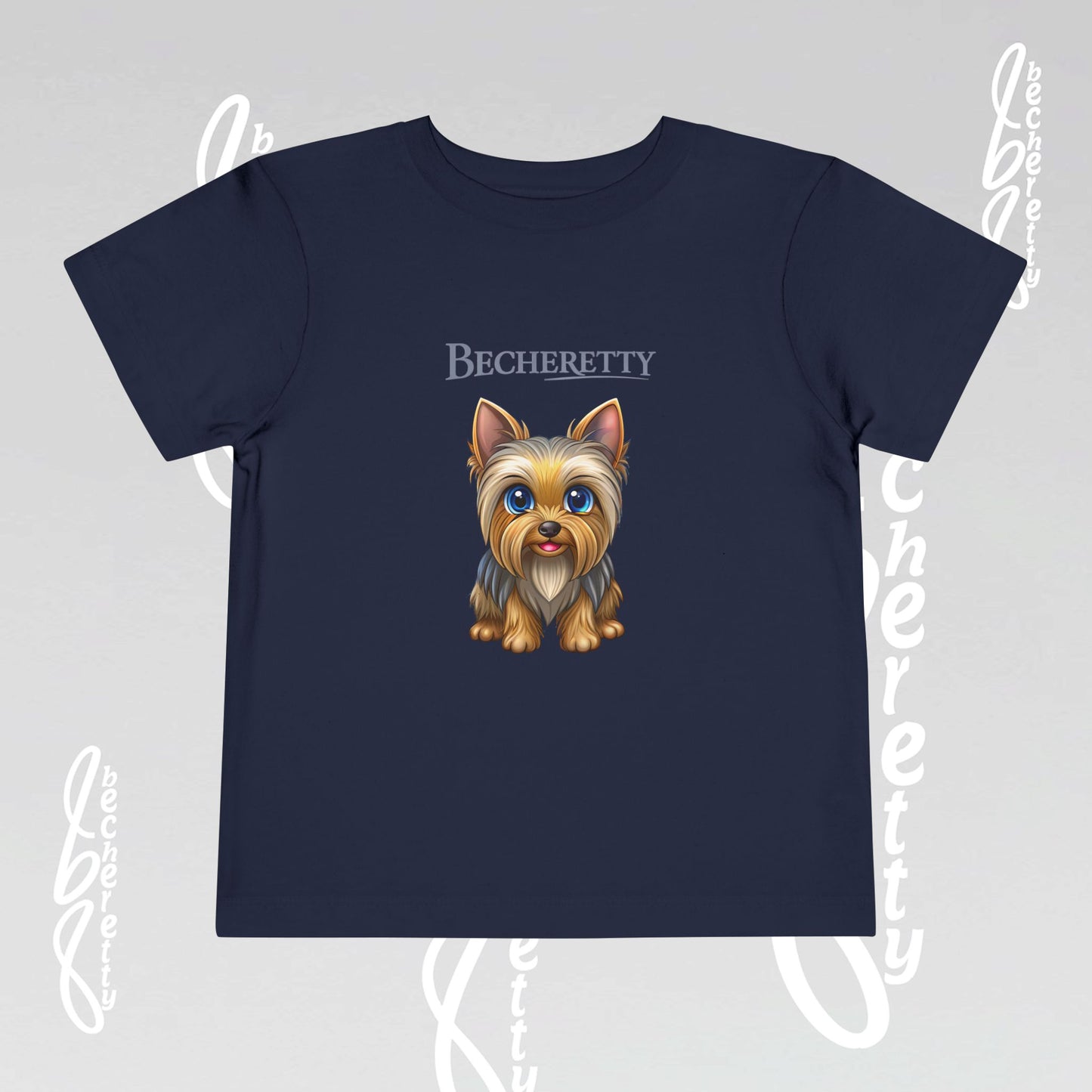 Toddler T-Shirt short sleeve - Cute Yorkie Graphic Becheretty - Perfect for Yorkie Lovers