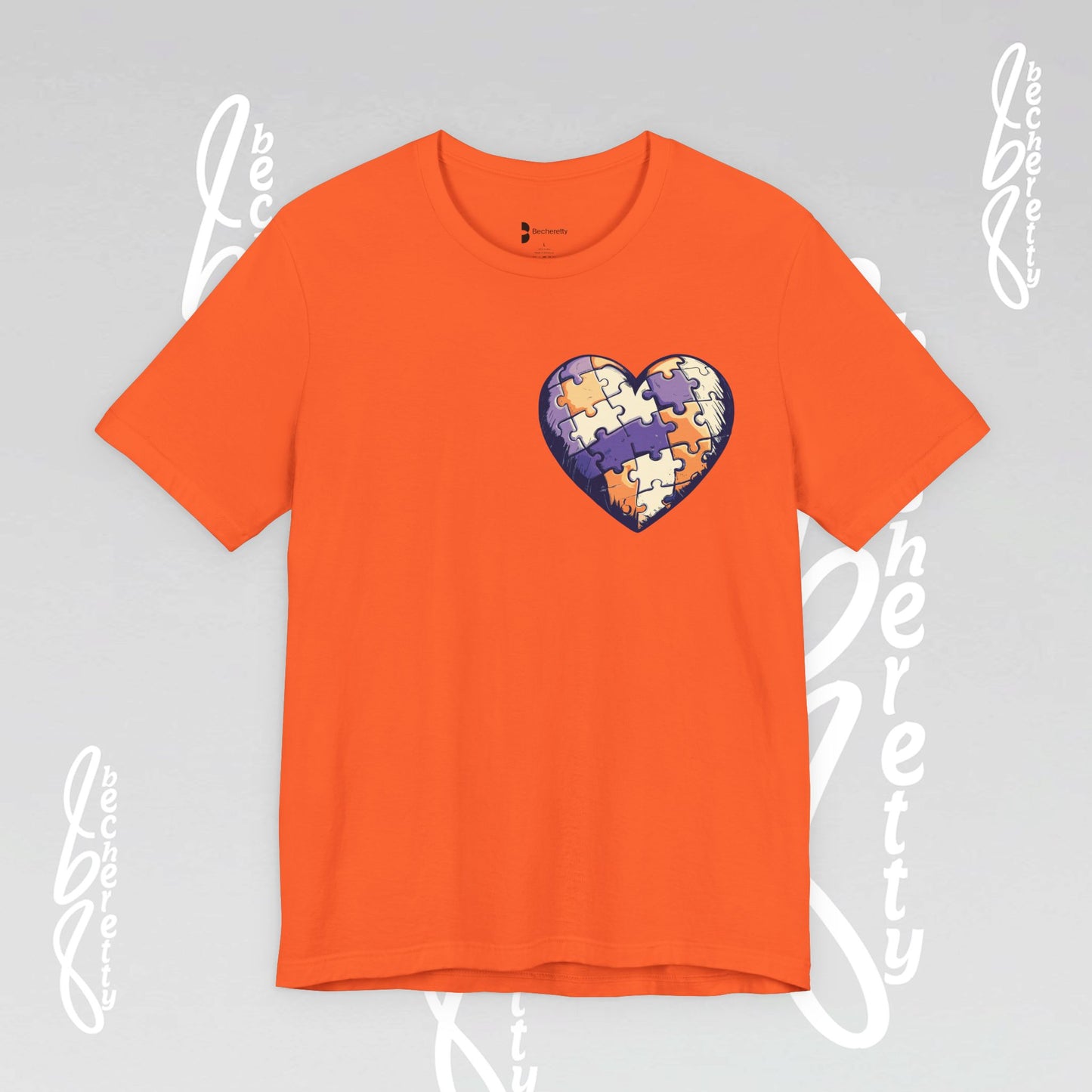 Artistic Puzzle Heart Tee - Autism Awareness Graphic Shirt