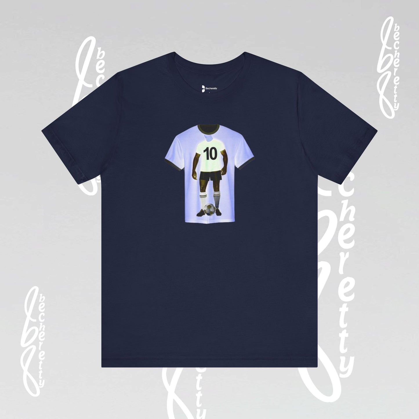 Soccer T-Shirt Number 10 - Becheretty Graphic Minimalist - Men Women Apparel - Gift for Fans