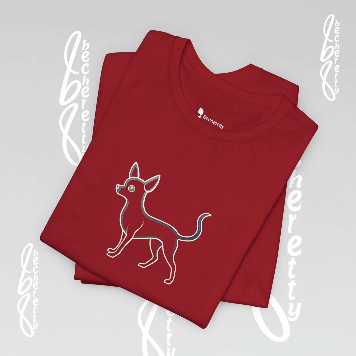 Chihuahua T-Shirt Unisex - Minimalist Art Graphic Becheretty - Trendy Tee - Casual Wear