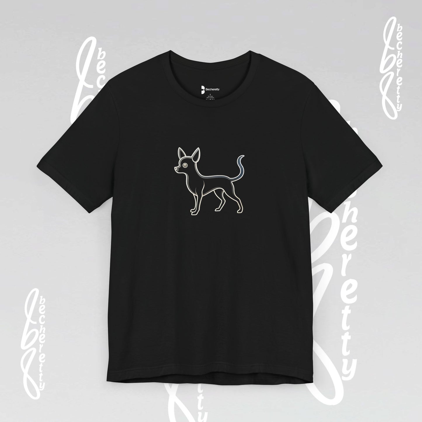 Chihuahua T-Shirt Unisex - Minimalist Art Graphic Becheretty - Trendy Tee - Casual Wear