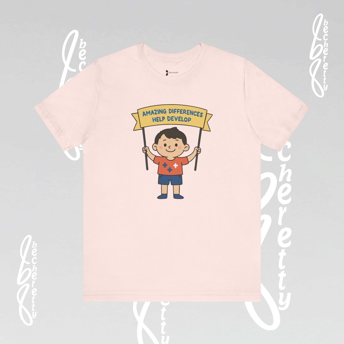 Autism Awareness T-shirt - Different, Not Less - Graphic Becheretty - Casual & Spread Positivity
