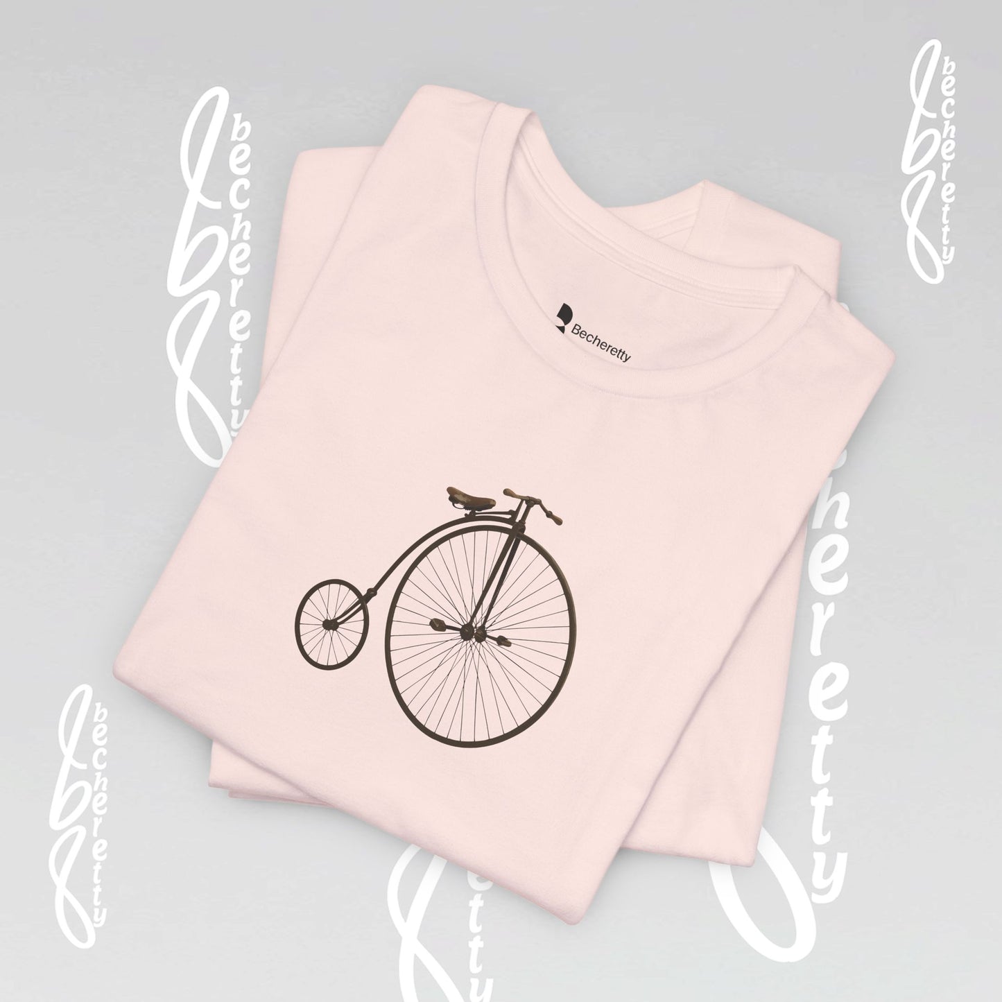 Retro Bicycle Graphic Tee Becheretty - Unisex Cotton T-Shirt, Perfect for Cycling Enthusiasts, Casual wear