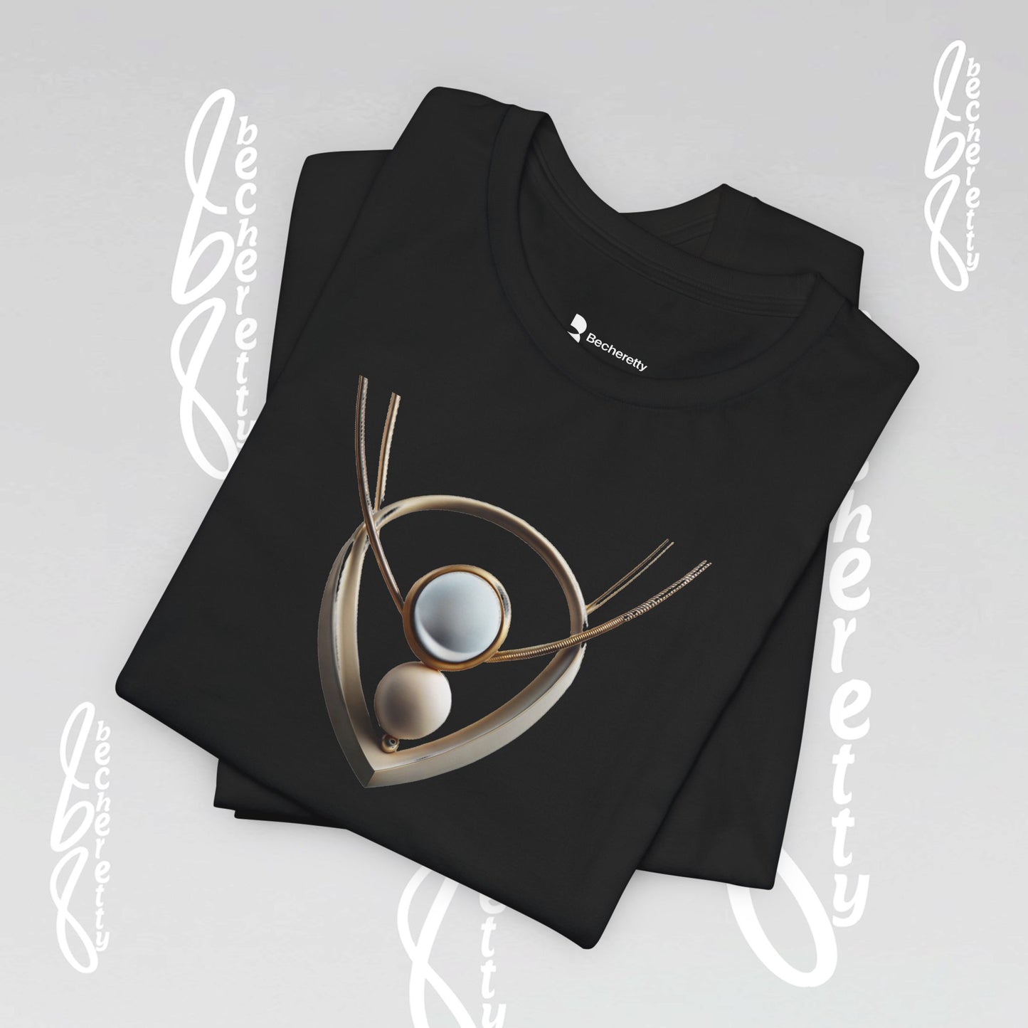 Artistic Necklace - Graphic Tee Becheretty – Unique Design - Casual wear - Women's Perfect Gift