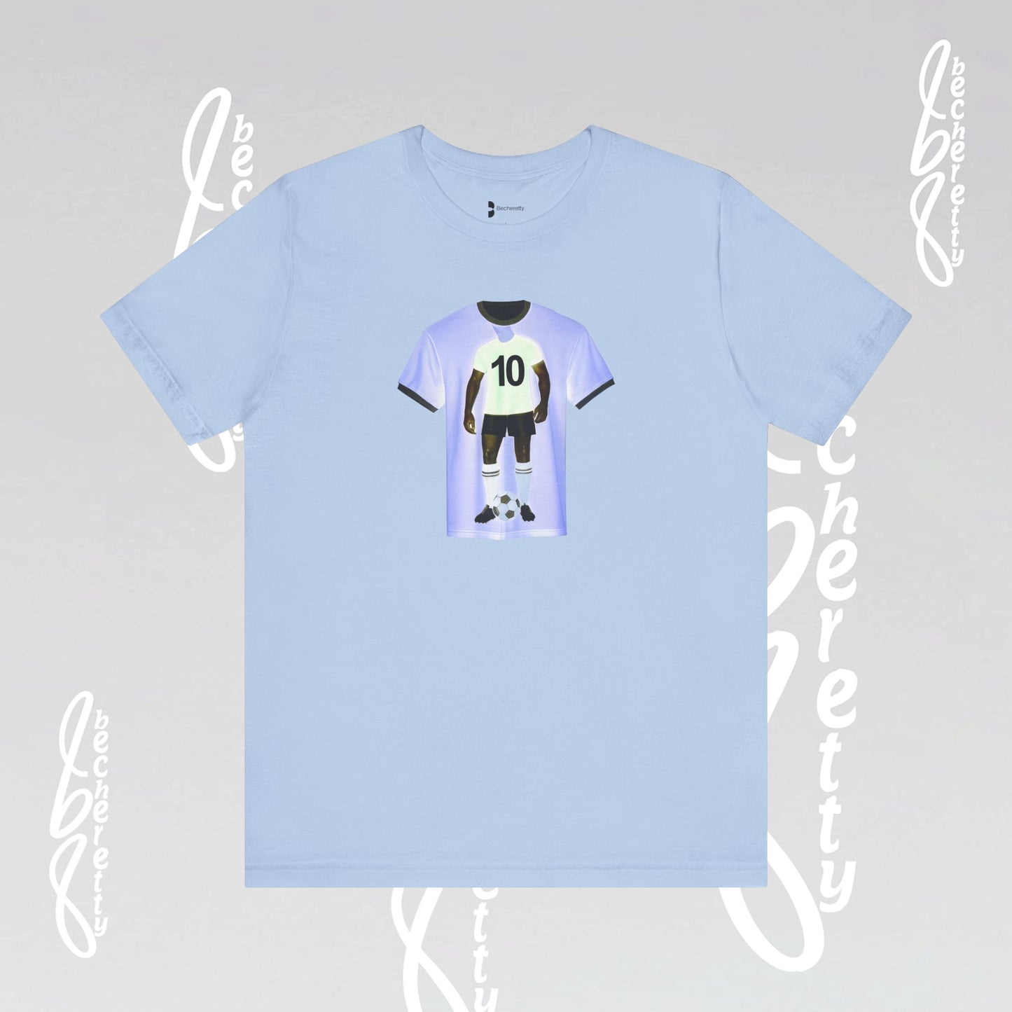 Soccer T-Shirt Number 10 - Becheretty Graphic Minimalist - Men Women Apparel - Gift for Fans