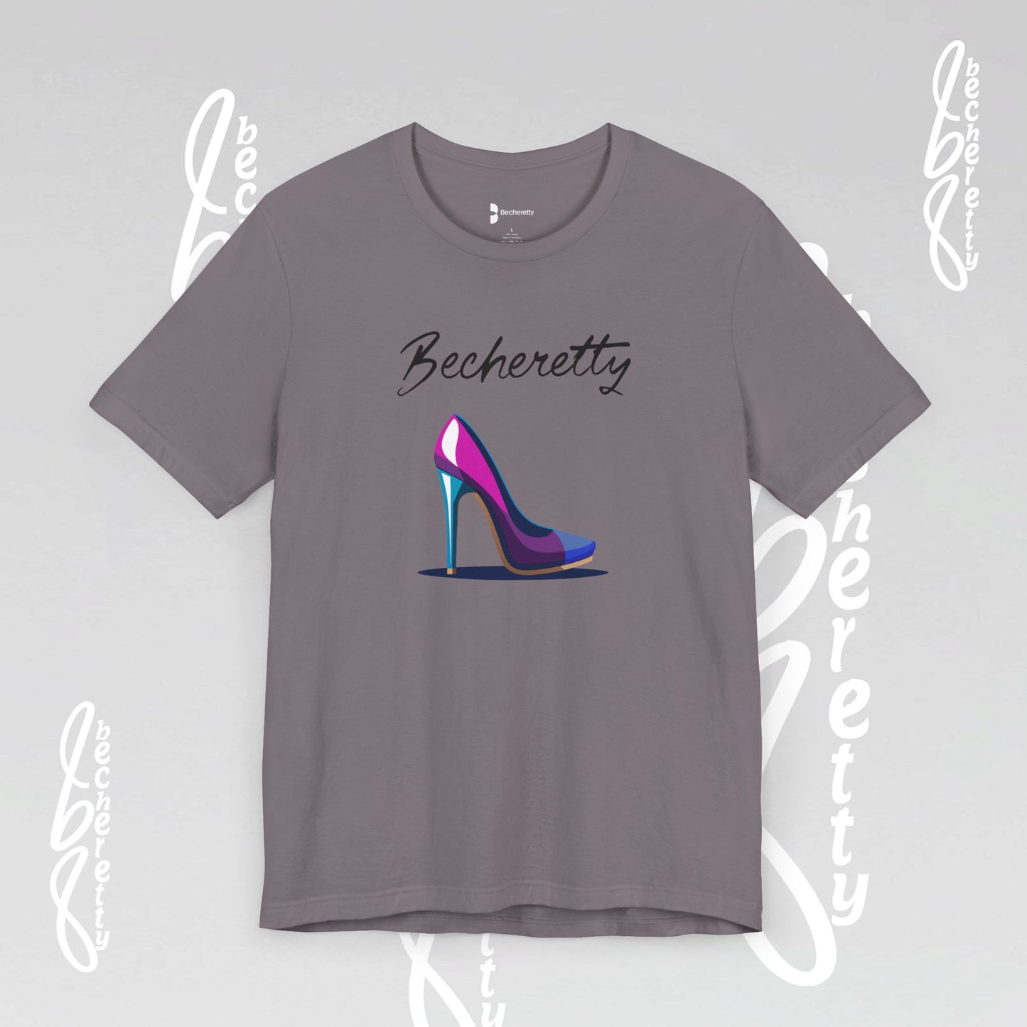 Trendy Graphic T-Shirt Becheretty - Futuristic High Heel Design, Fashion, Casual Wear