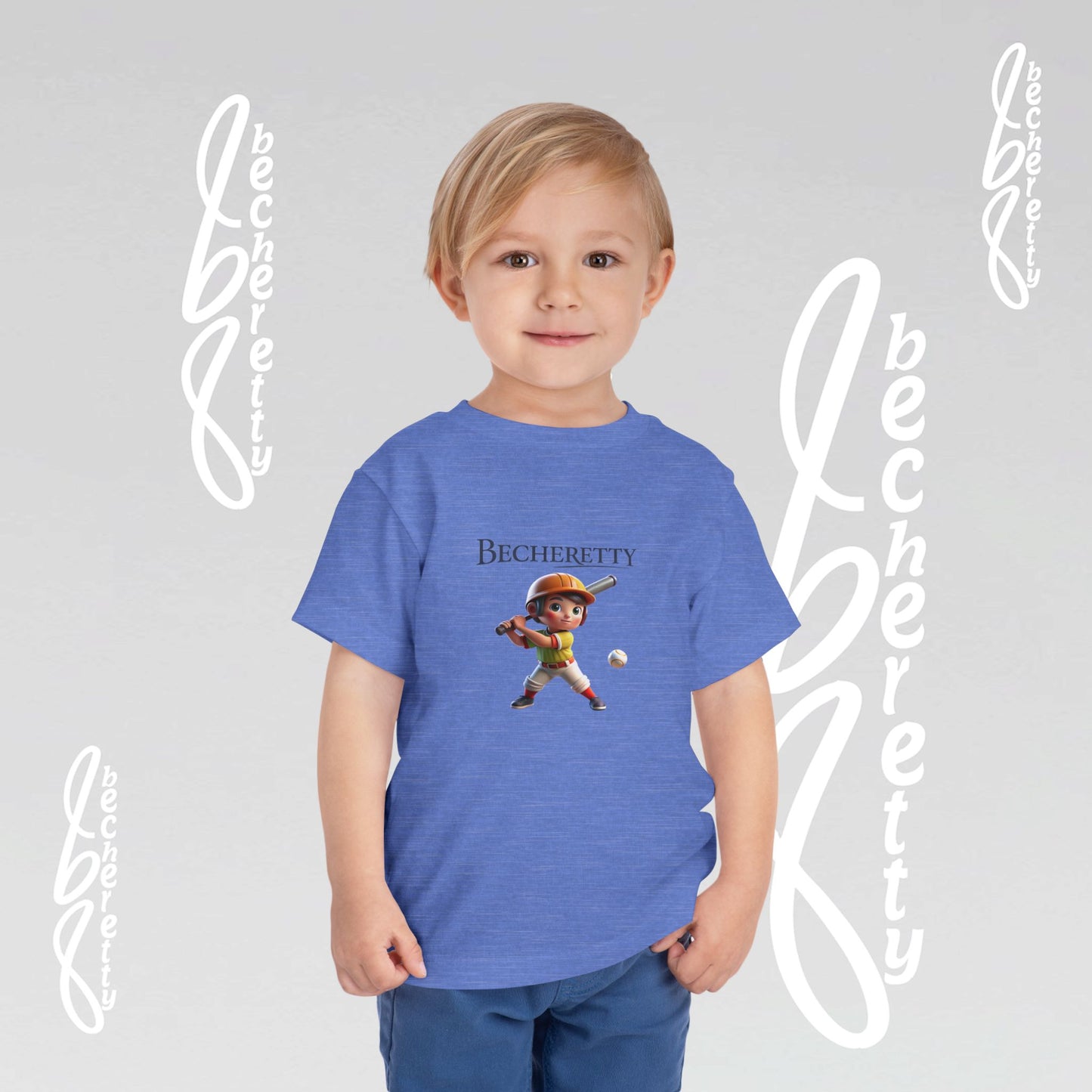 Toddler T-Shirt - Baseball Graphic Becheretty - Day Game, birthday gift - Summer