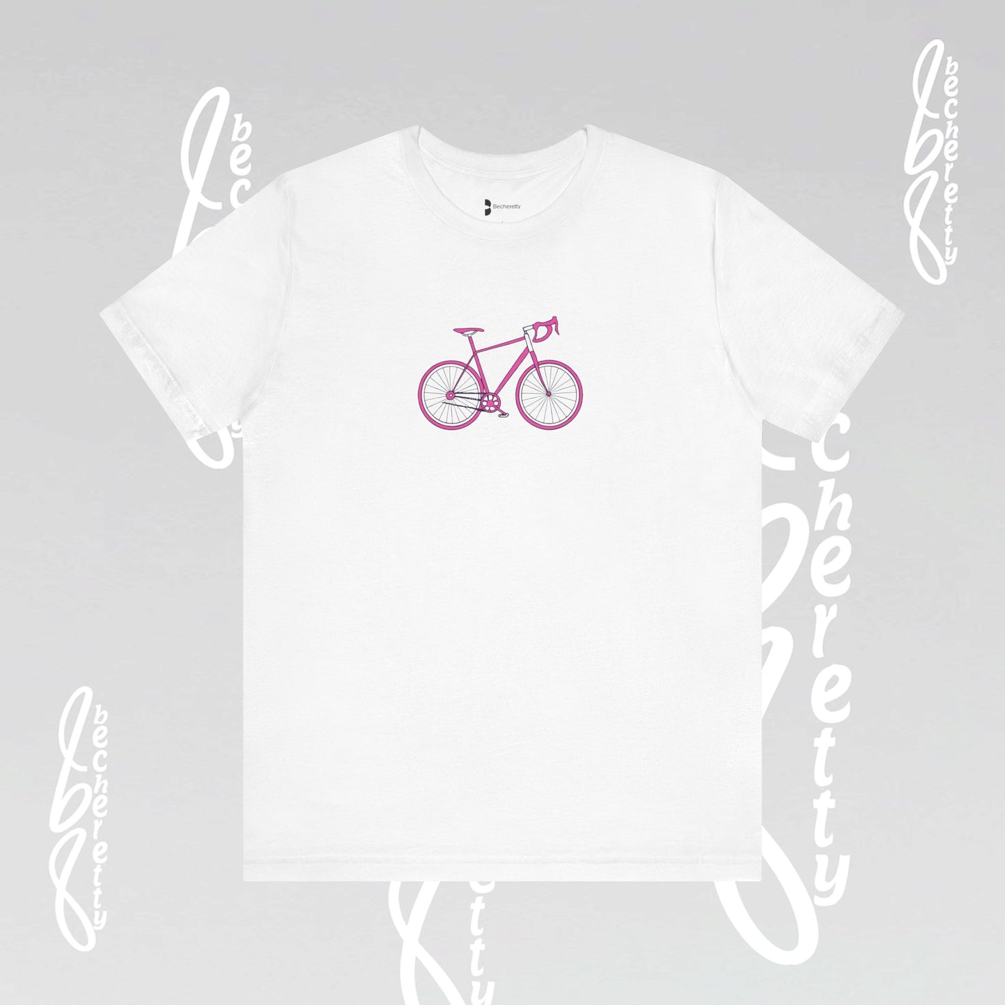 Pink Bike - Graphic T-Shirt Becheretty - Perfect gift for Bike Lovers - Casual Wear