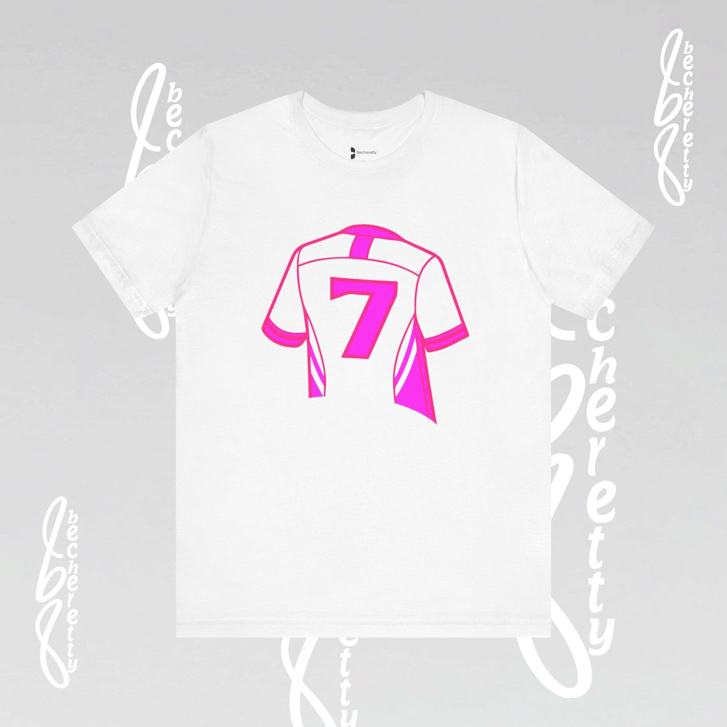 Soccer T-Shirt Number 7 - Unisex Graphic Design Minimalist Becheretty - New style of t-shirt for soccer fans