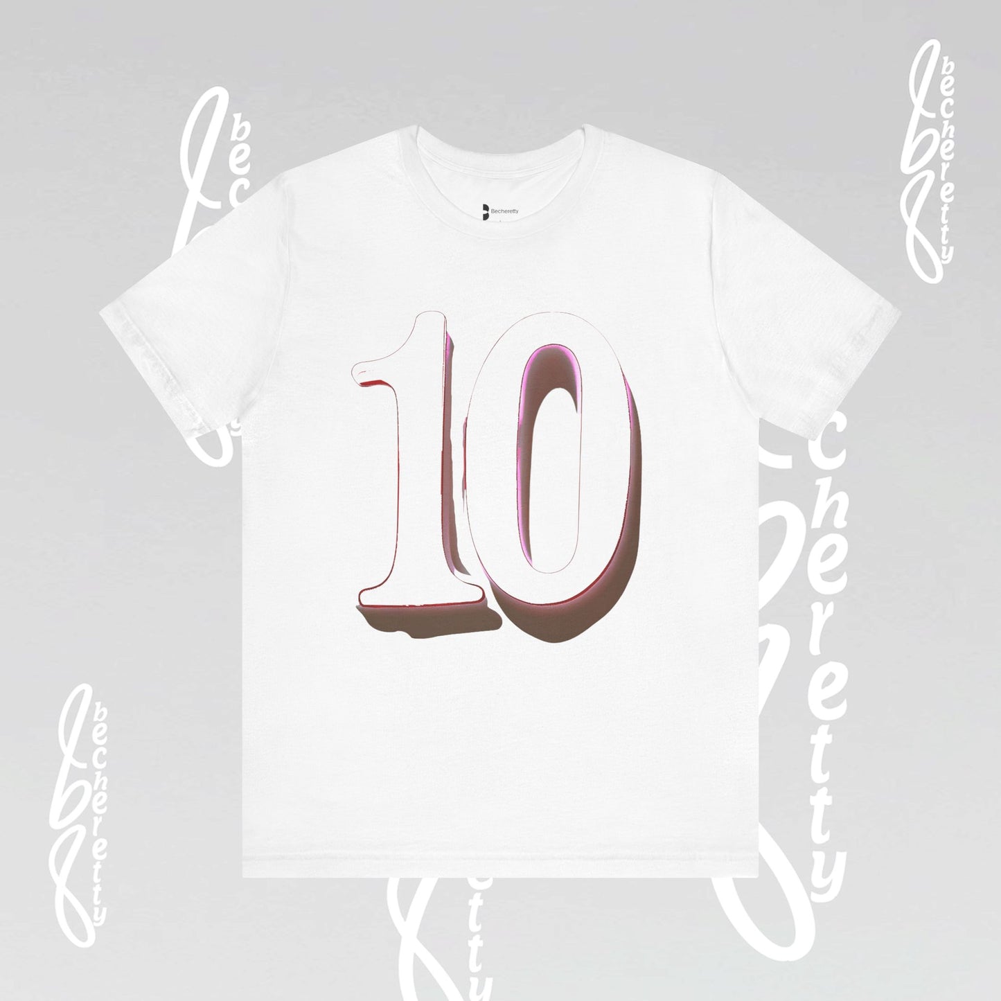 Number 10 - Graphic Unisex Tee - Becheretty Minimalist Style - Everyday Comfort, Sports Lovers
