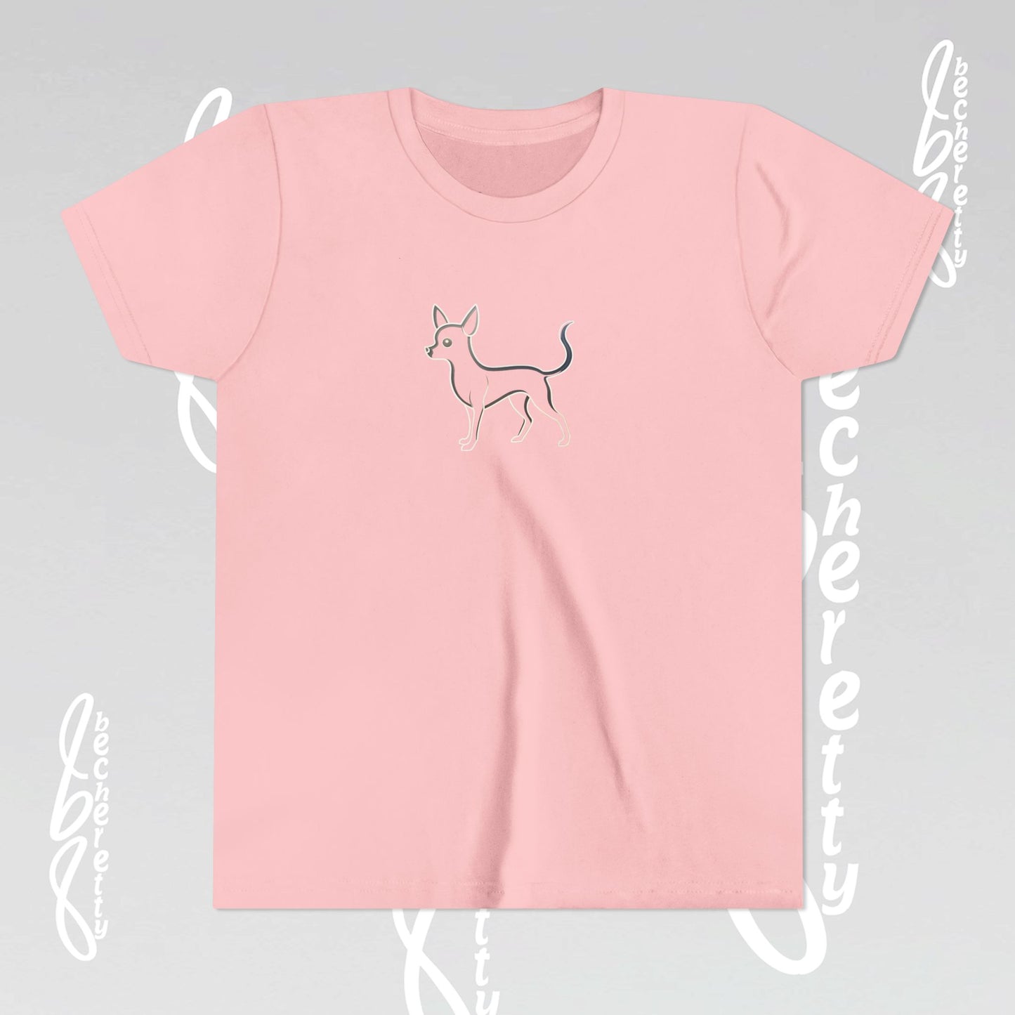 Youth T'Shirt - Graphic Chihuahua - Minimalist Art Becheretty