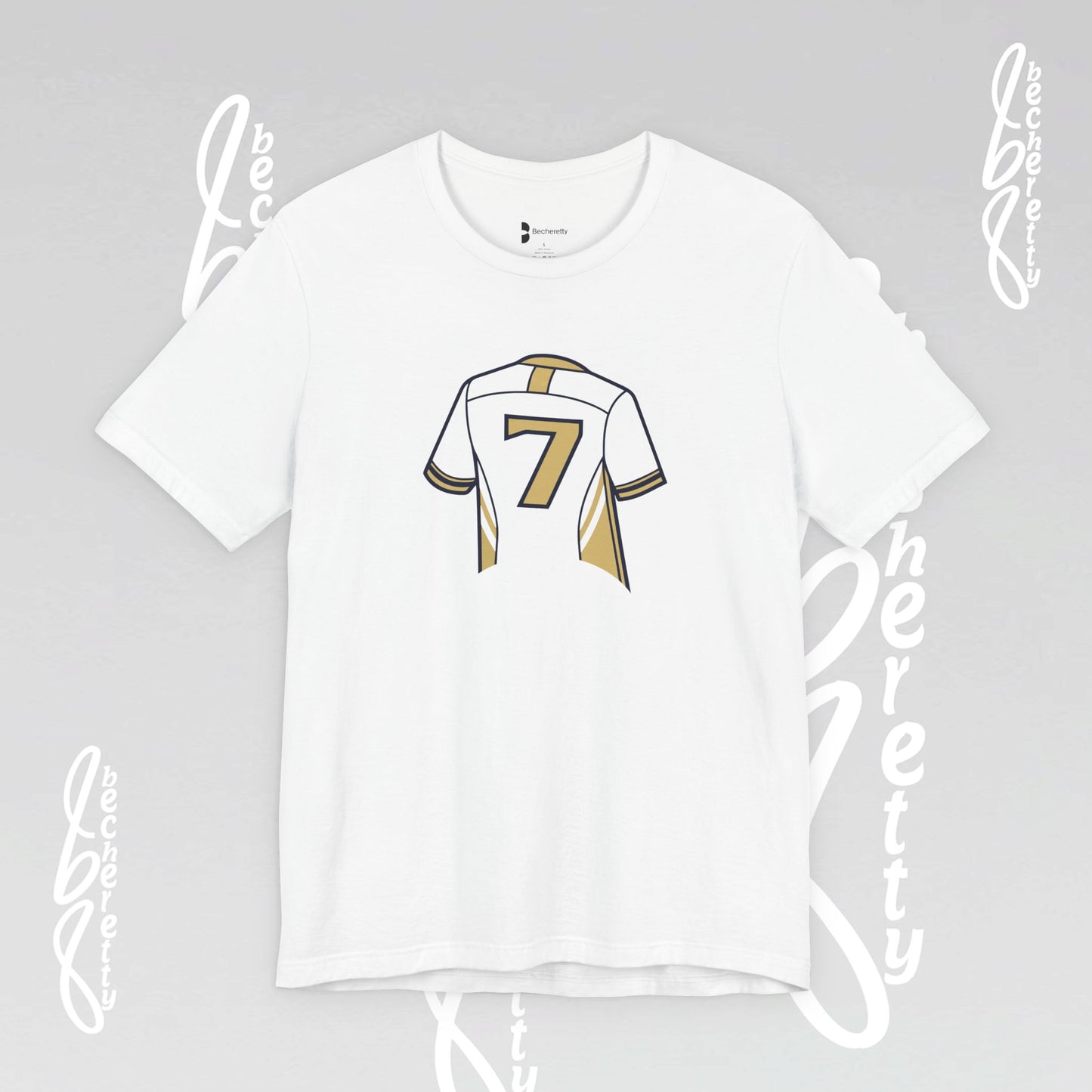 T-shirt - Number 7 GOAL - Art Graphic Minimalist Becheretty - Casual Wear - Team Spirit
