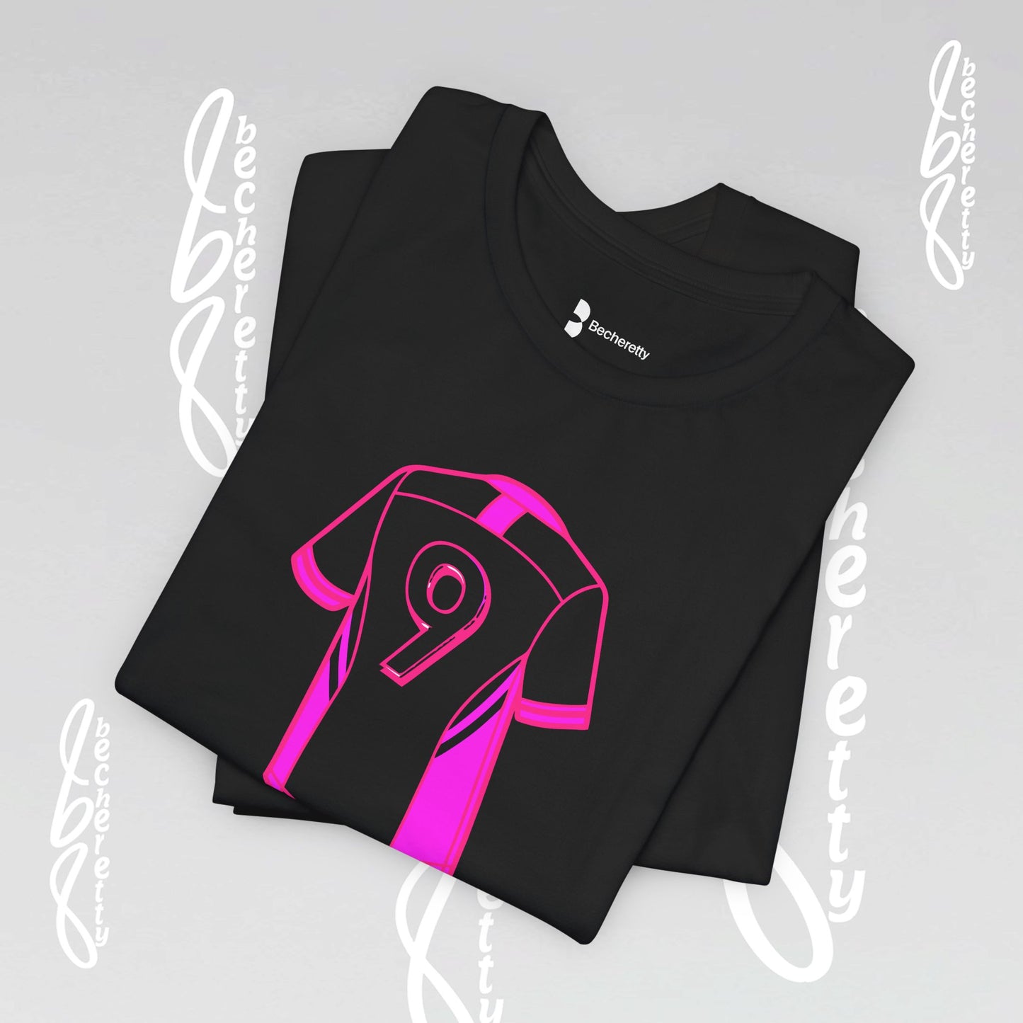 Soccer T-Shirt Number 9 - Unisex - Graphic Becheretty - Perfect Gift for Soccer Lovers - Casual Wear
