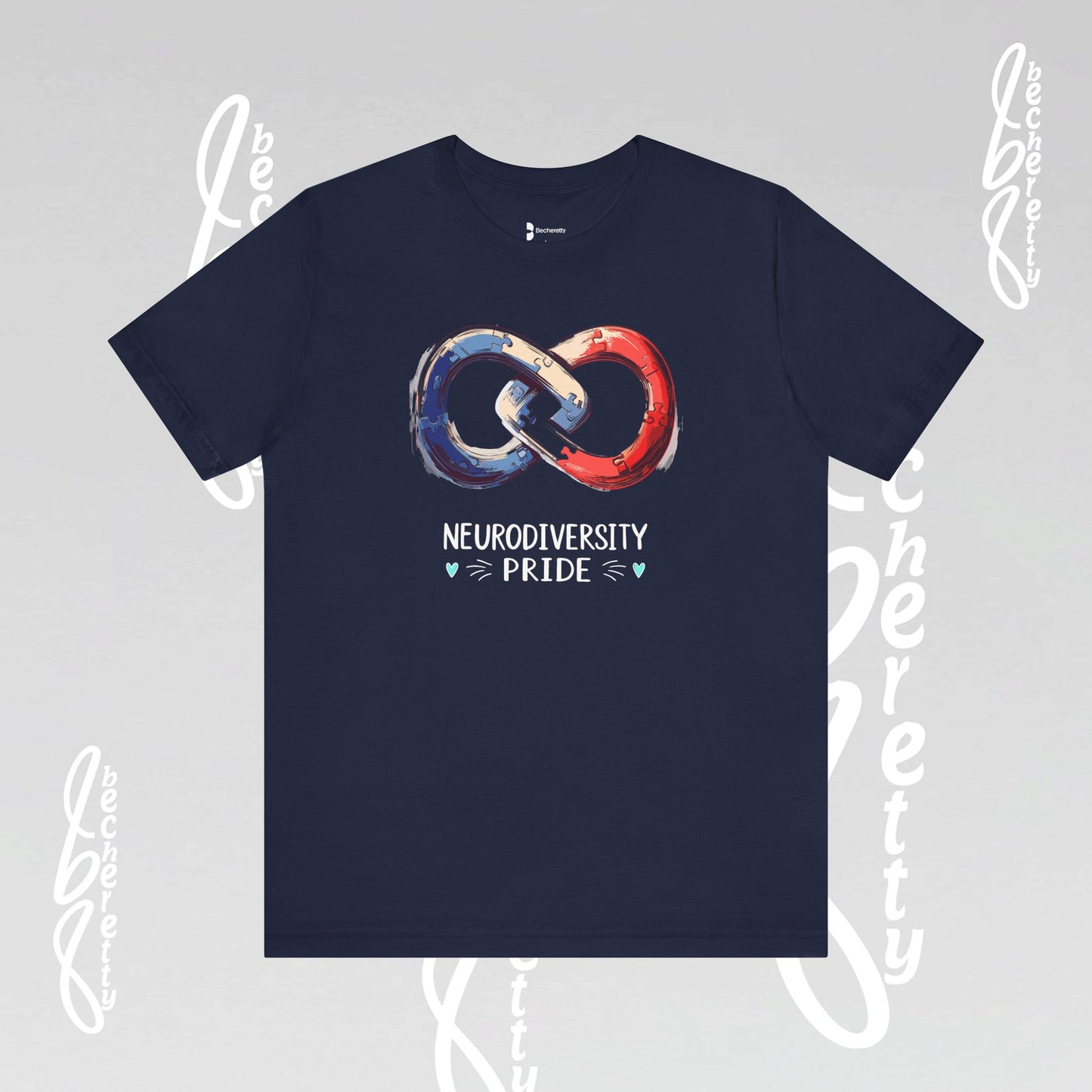 Neurodiversity Pride Tee - Graphic Art Becheretty - Summer, Casual T-Shirt