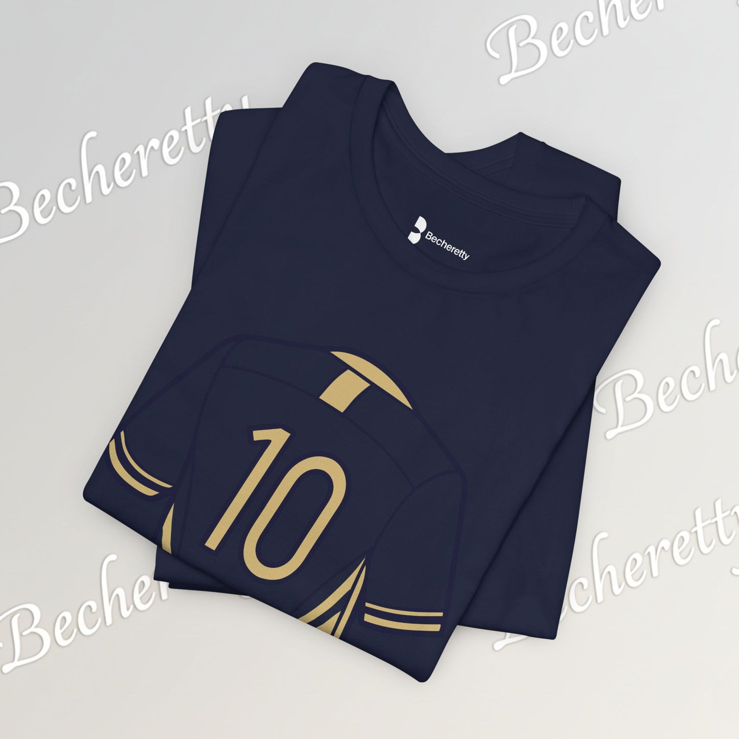 Soccer T-Shirt Number 10 - Art Minimalist Becheretty - Game Day - Casual wear - Perfect Gift for Soccer Lovers
